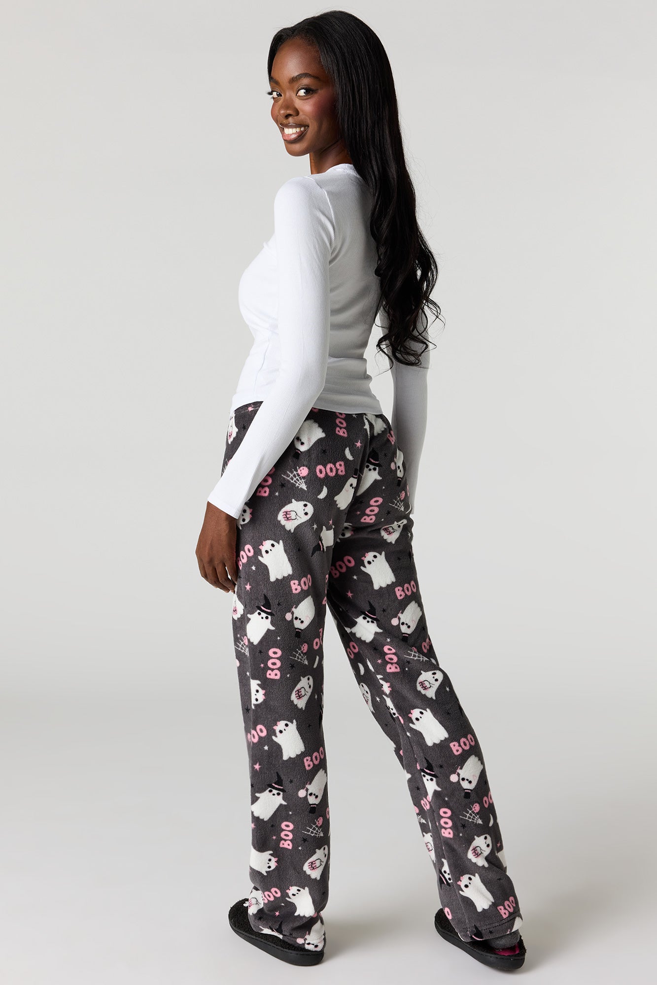 Halloween Print Plush Pajama Pant