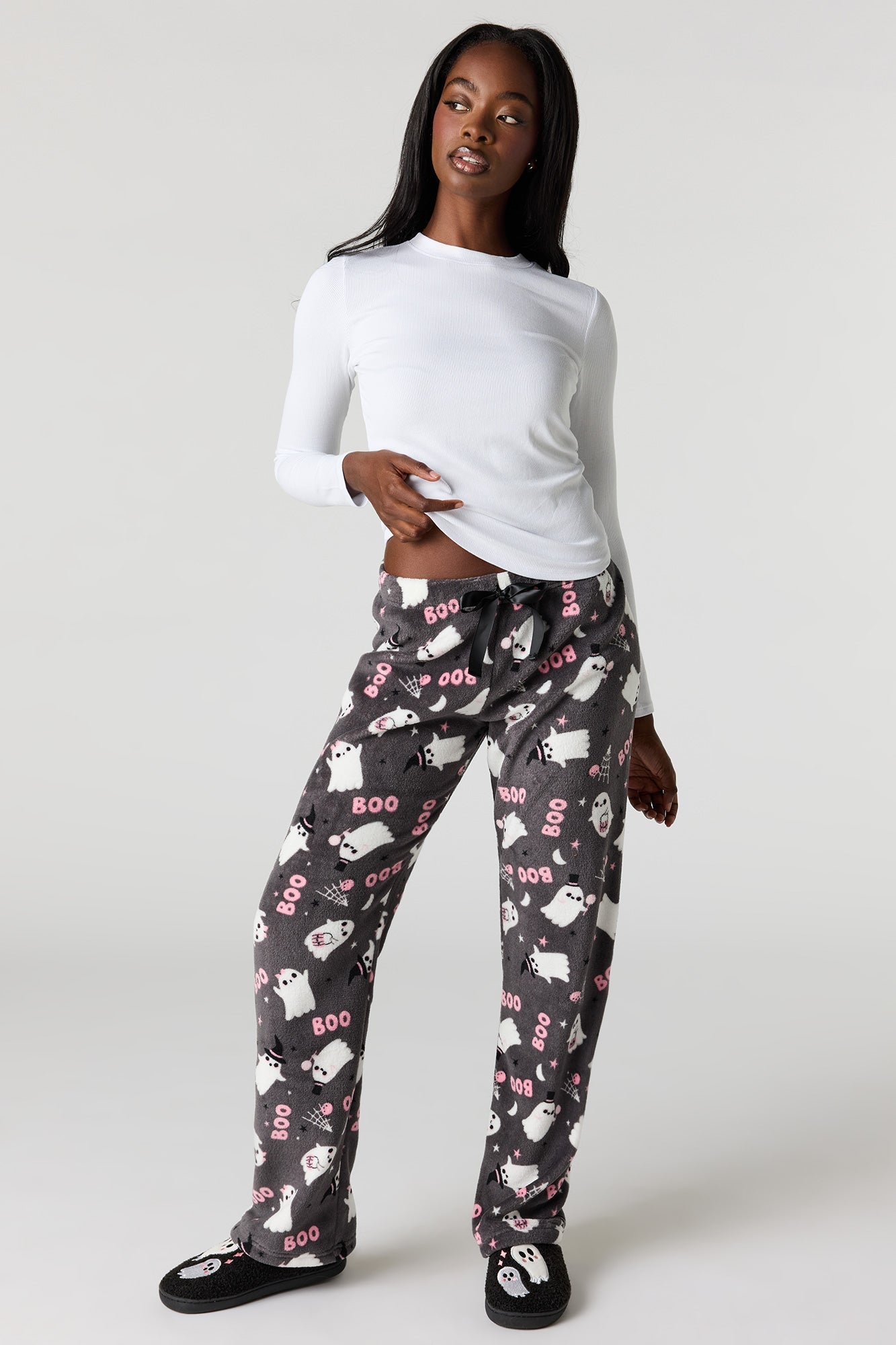 Halloween Print Plush Pajama Pant