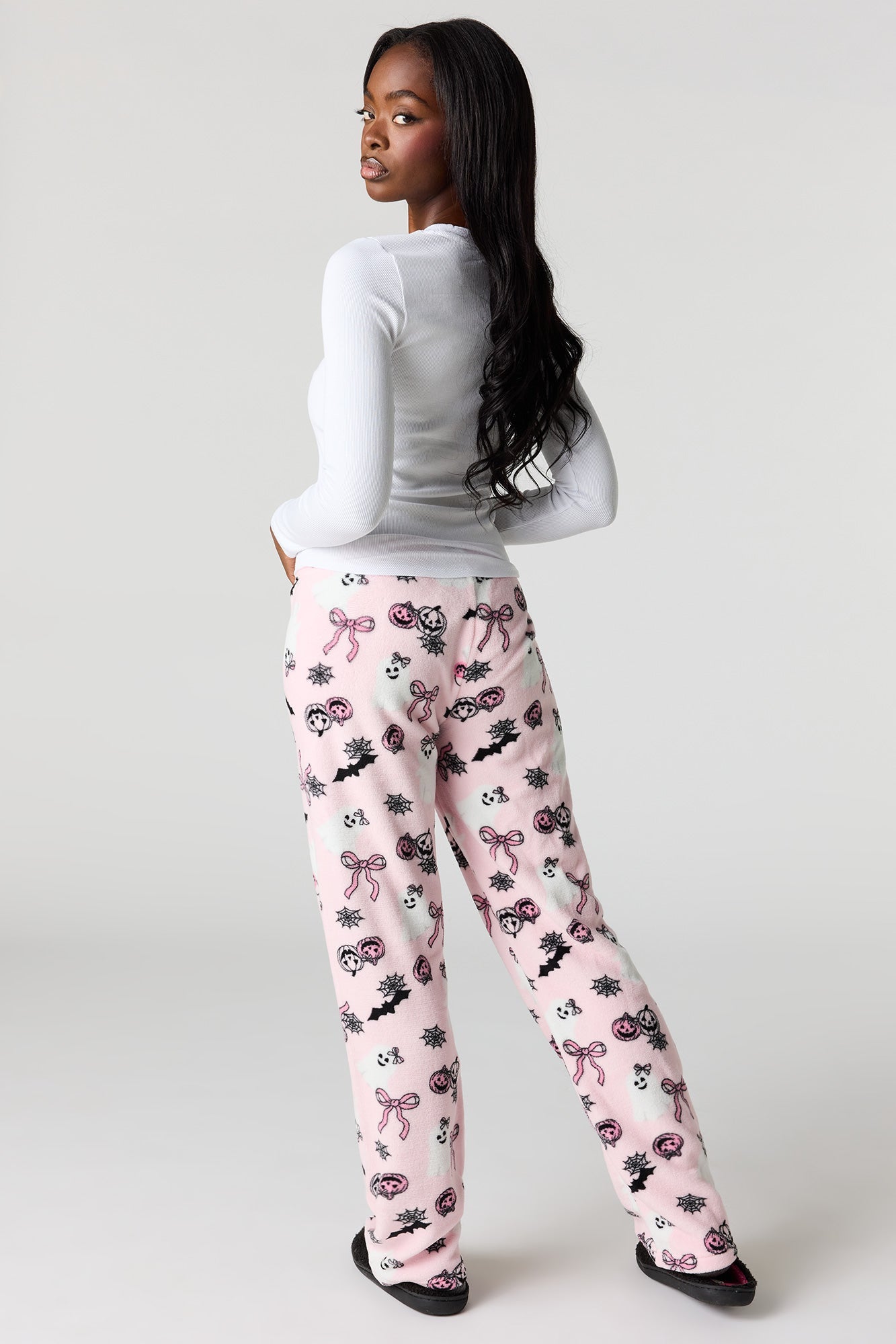 Halloween Print Plush Pajama Pant