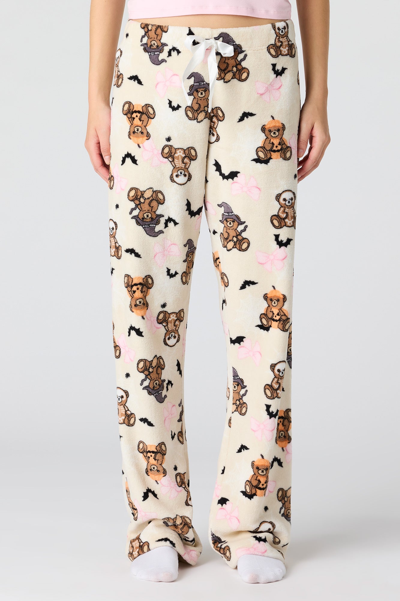 Halloween Graphic T-Shirt & Plush Pant Pajama Set