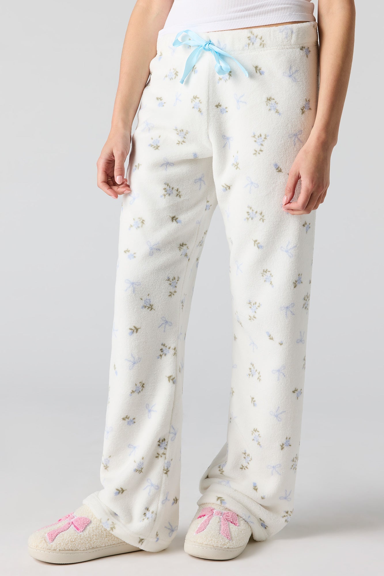 Printed Plush Pajama Pant