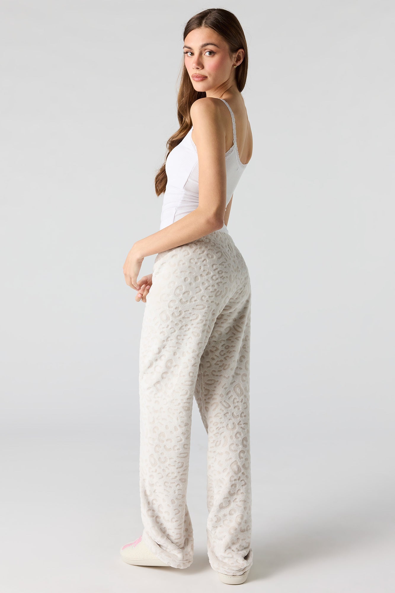 Printed Plush Pajama Pant