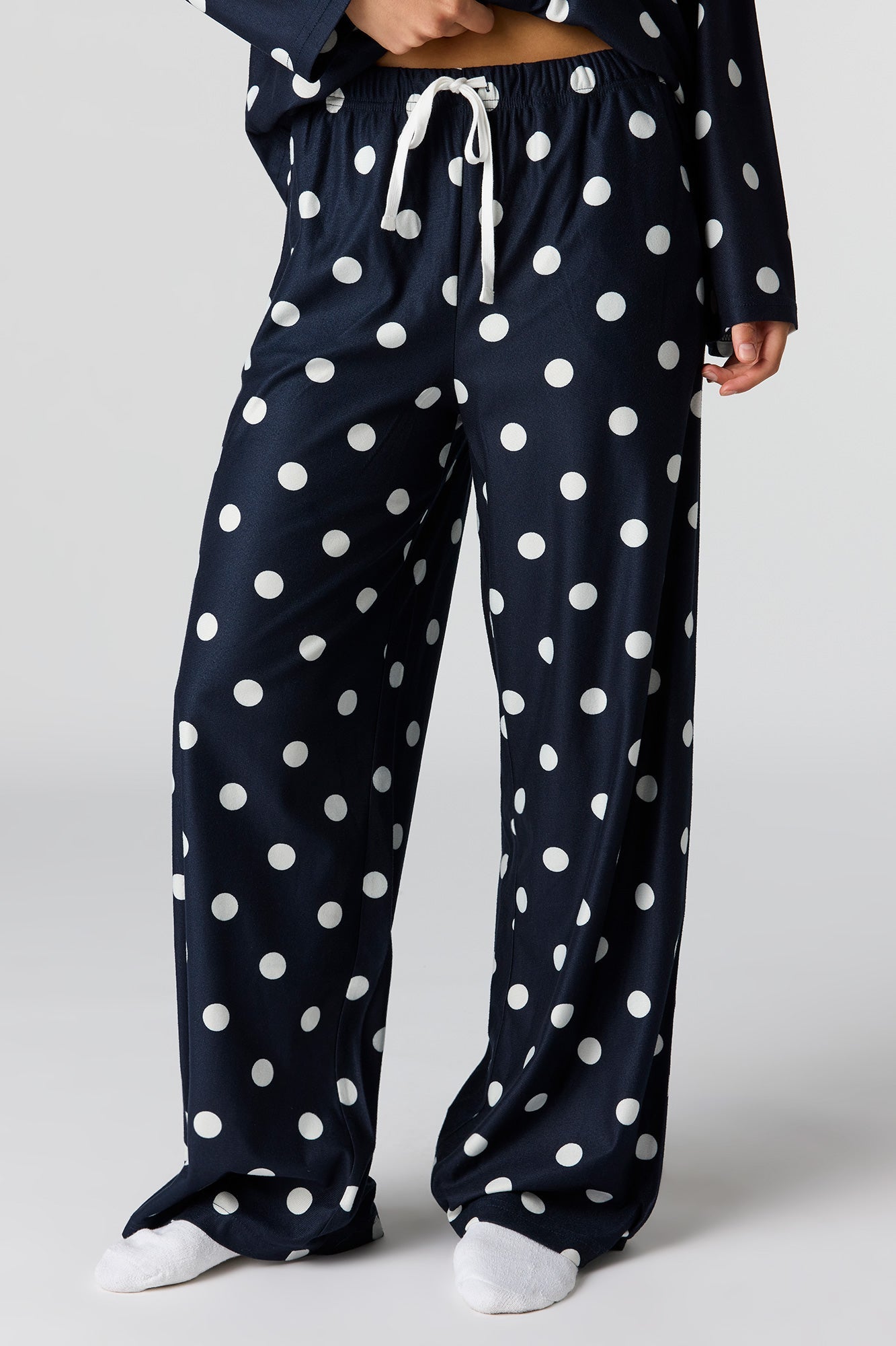 Printed Button-Up Top & Pajama Pant Set