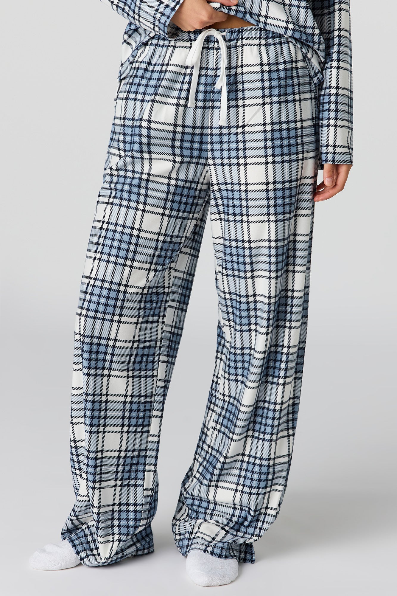 Printed Button-Up Top & Pajama Pant Set