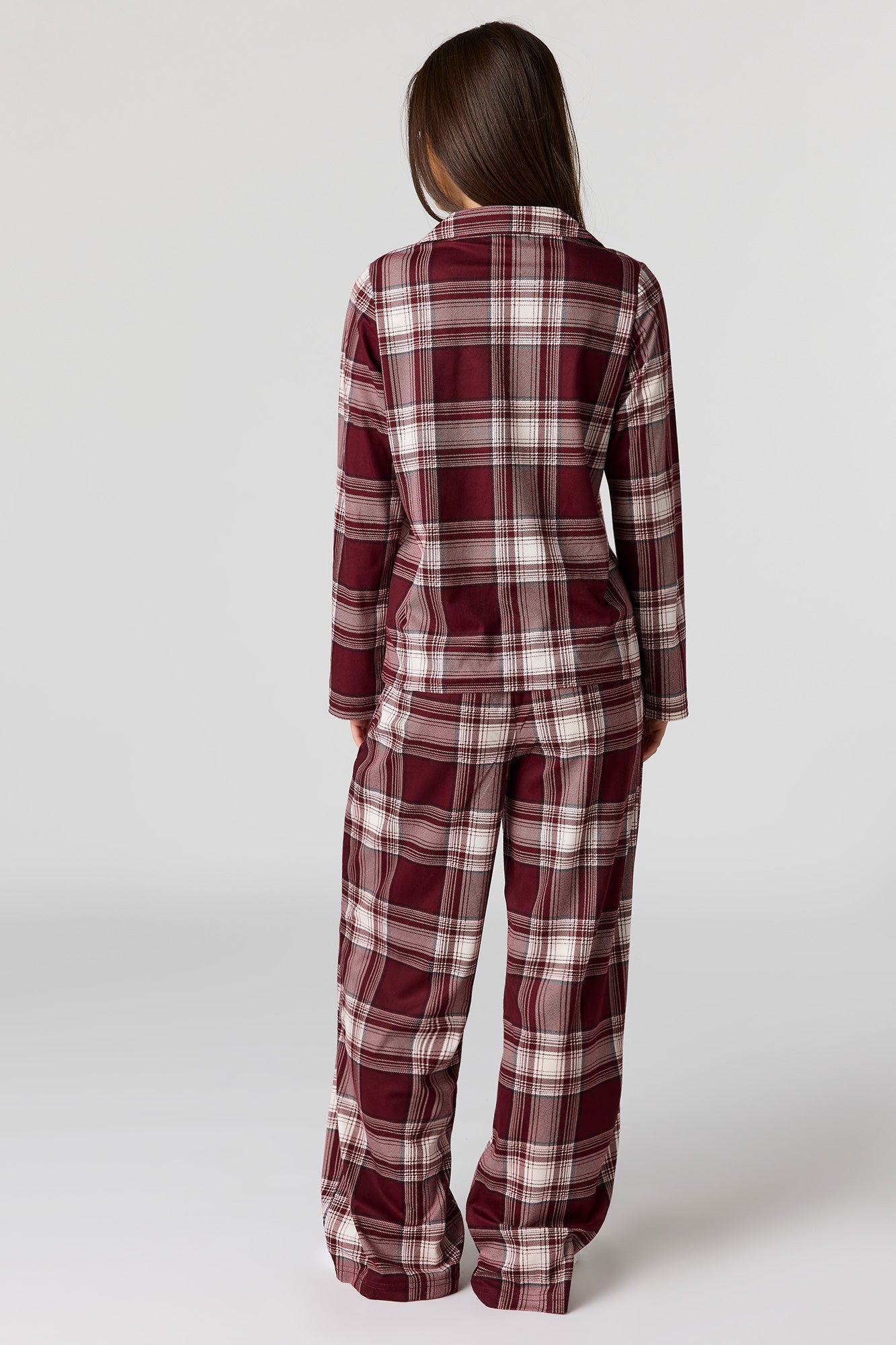 Printed Button-Up Top & Pajama Pant Set