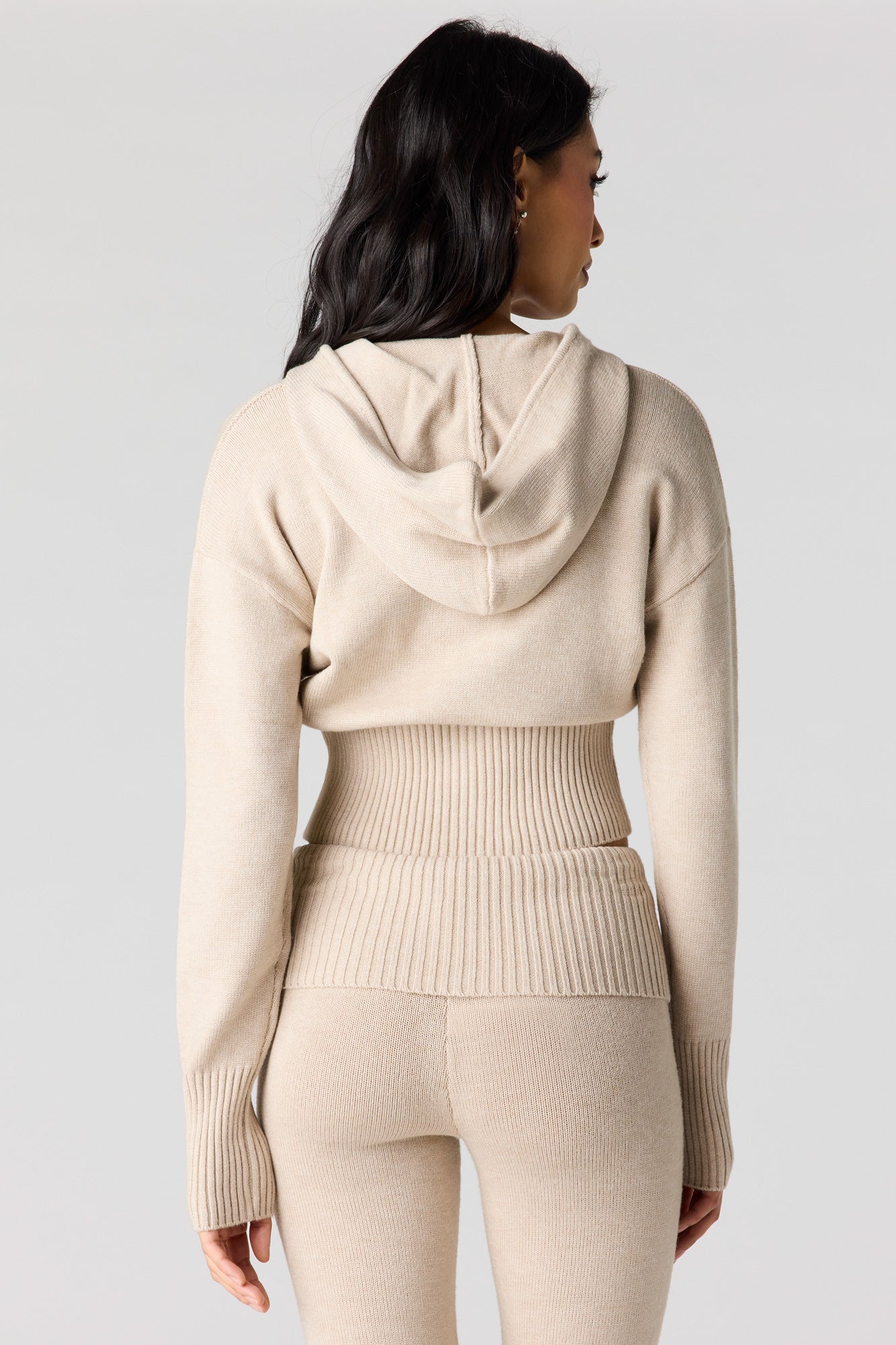 Knit 2 Way Zip Hoodie