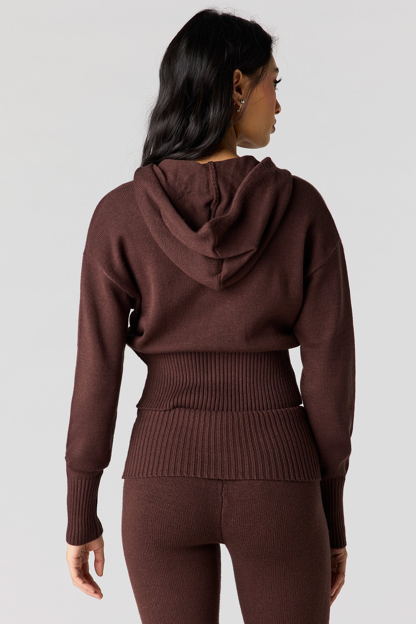 Knit 2 Way Zip Hoodie
