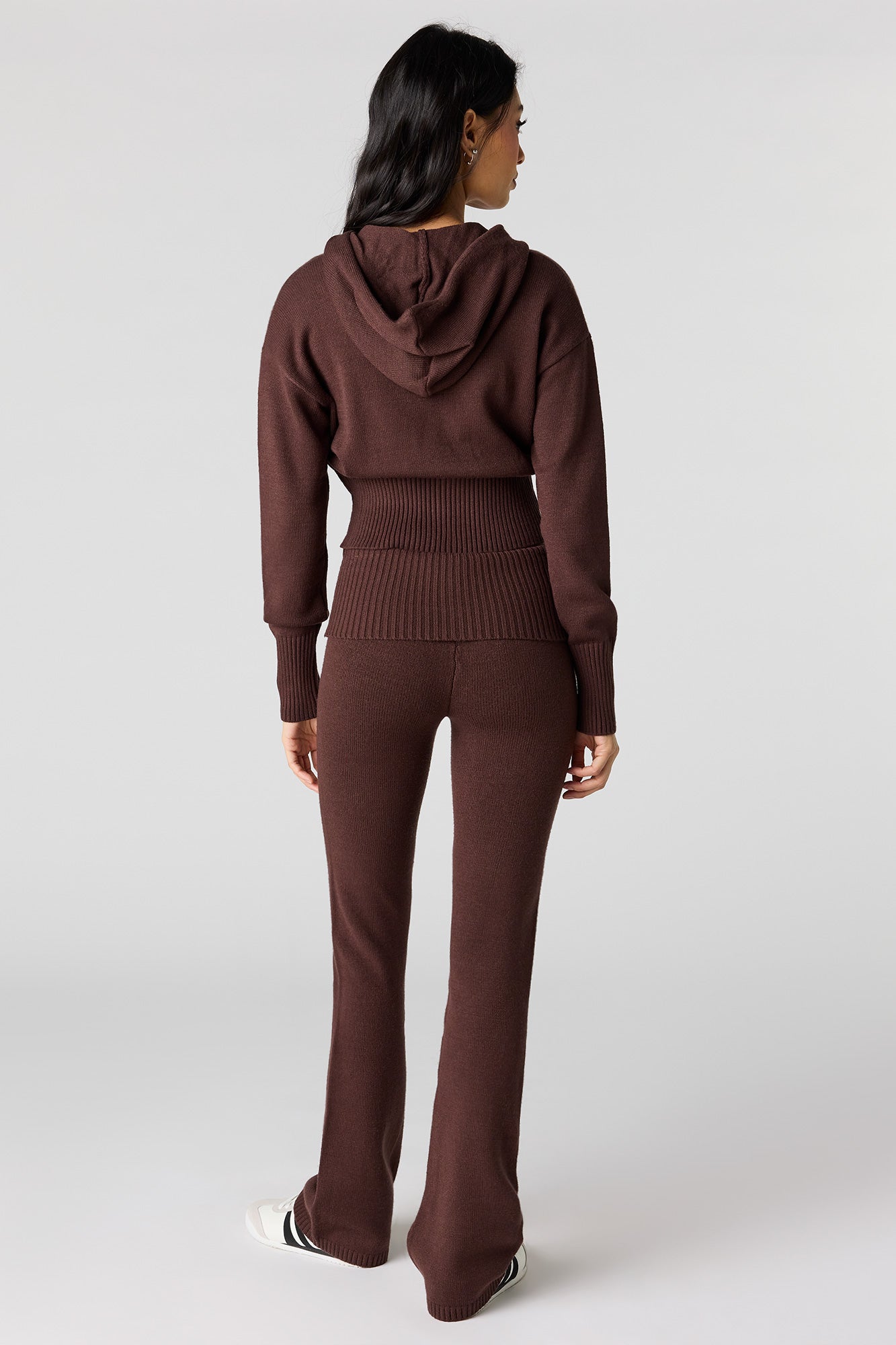 Knit Foldover Waist Flare Pant