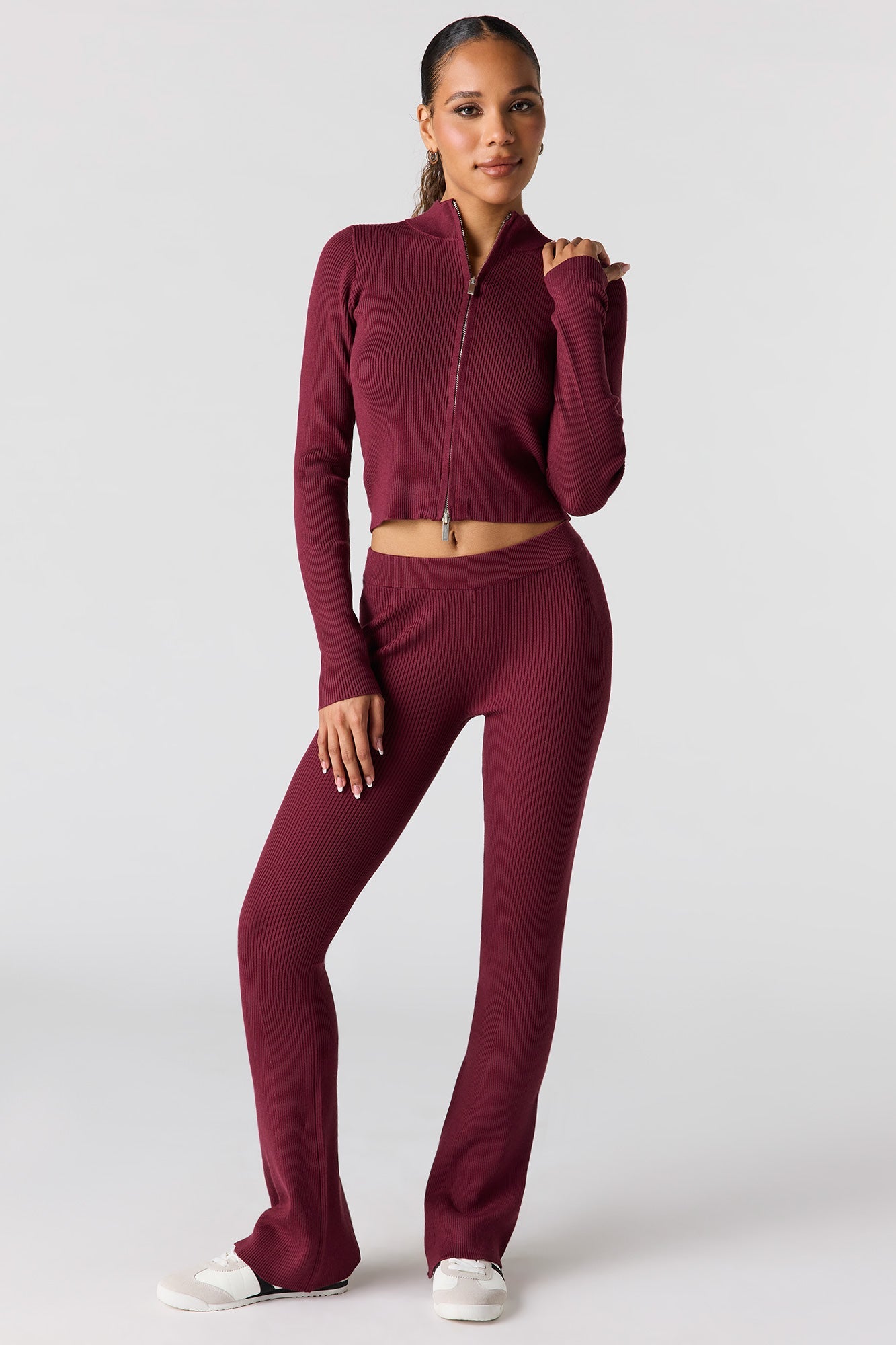 Ribbed Flare Pant