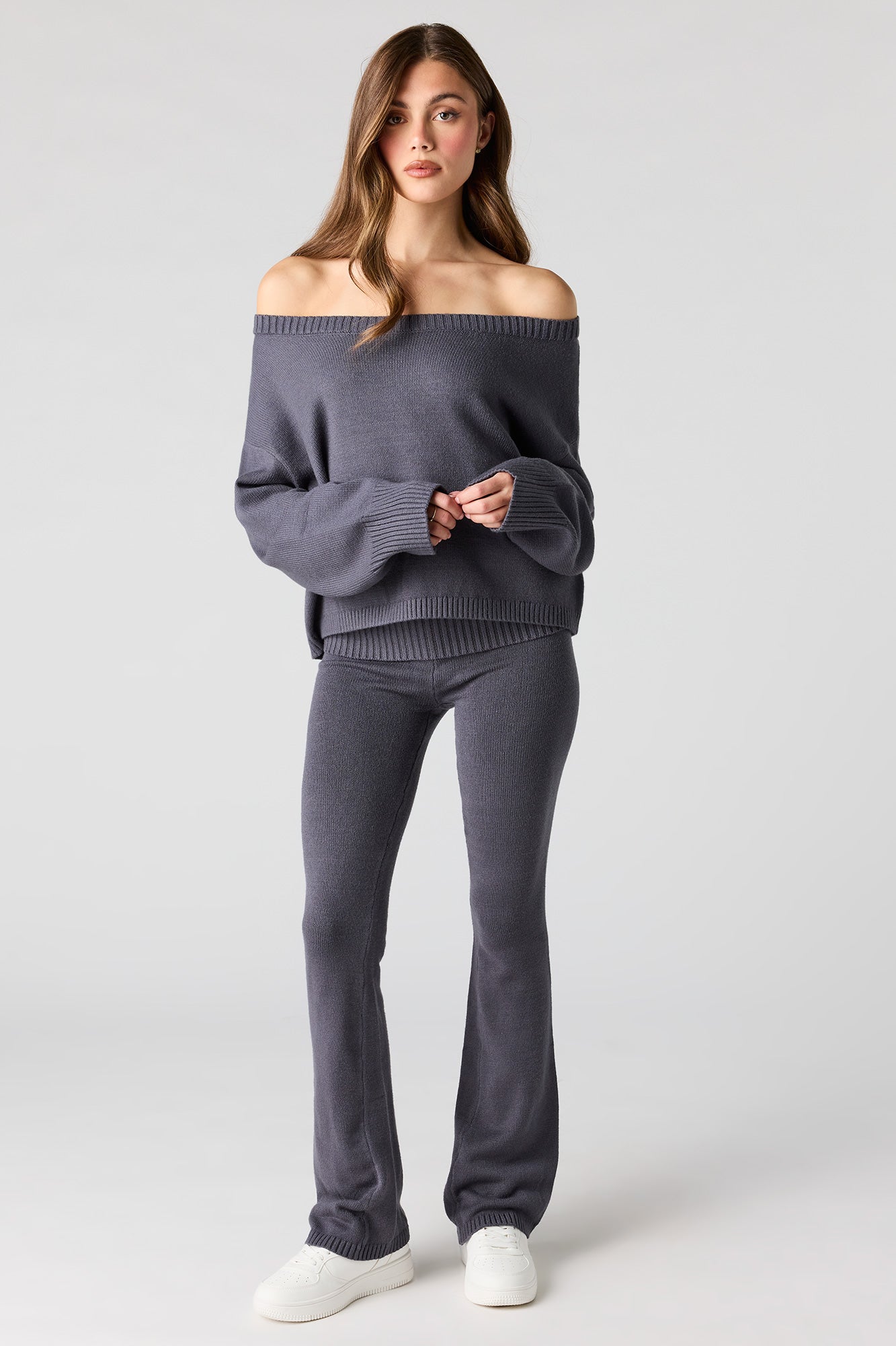 Off Shoulder Boxy Sweater