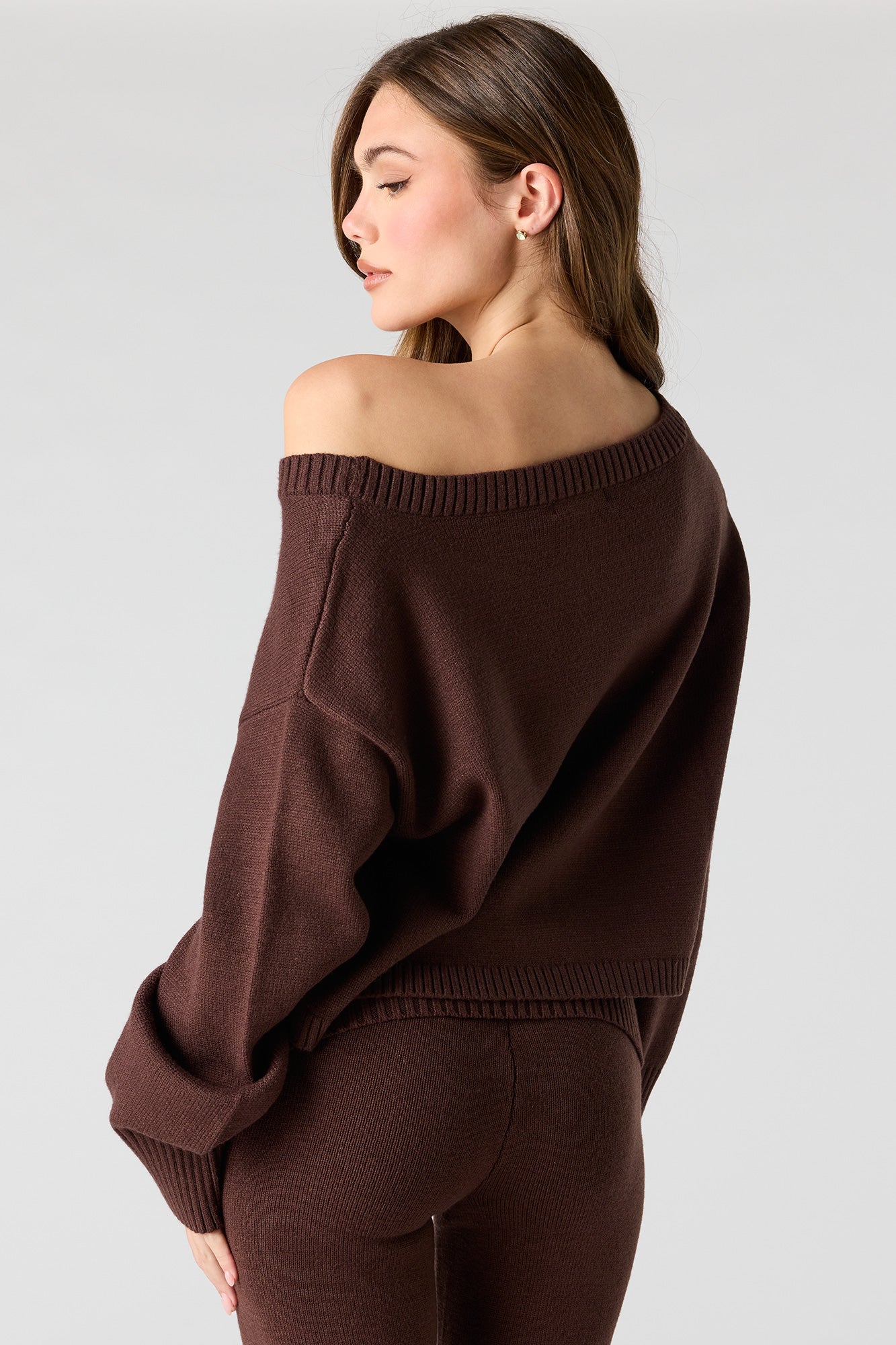 Off Shoulder Boxy Sweater