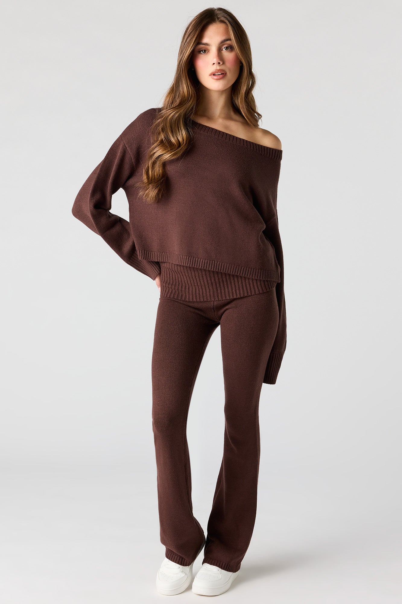 Off Shoulder Boxy Sweater