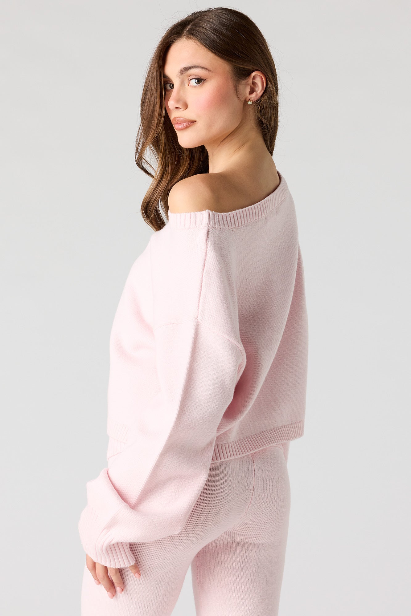 Off Shoulder Boxy Sweater