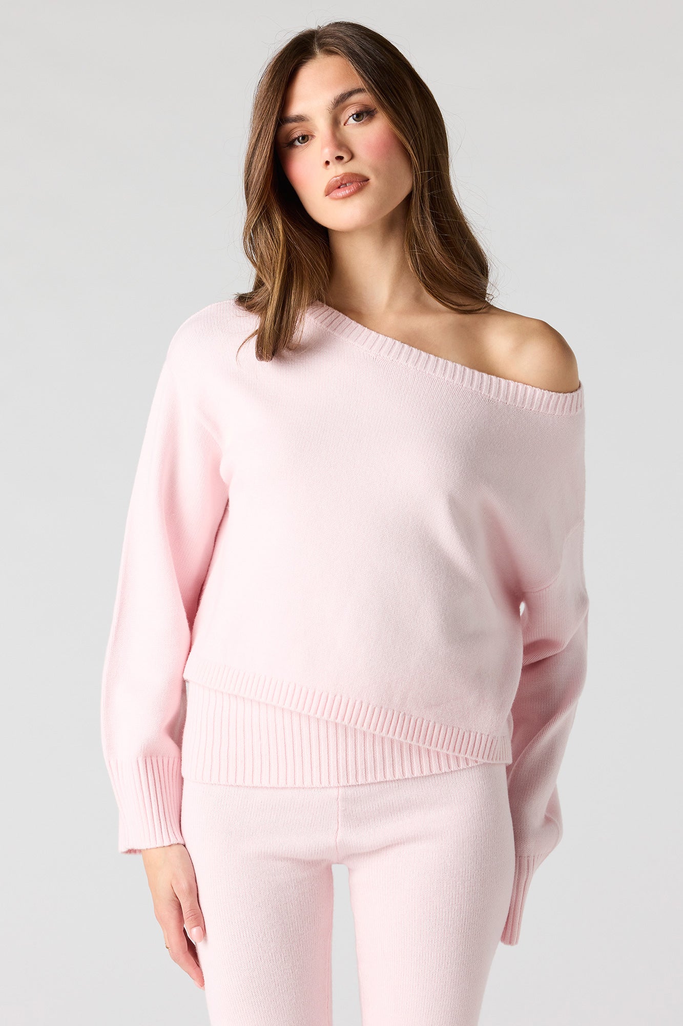 Off Shoulder Boxy Sweater