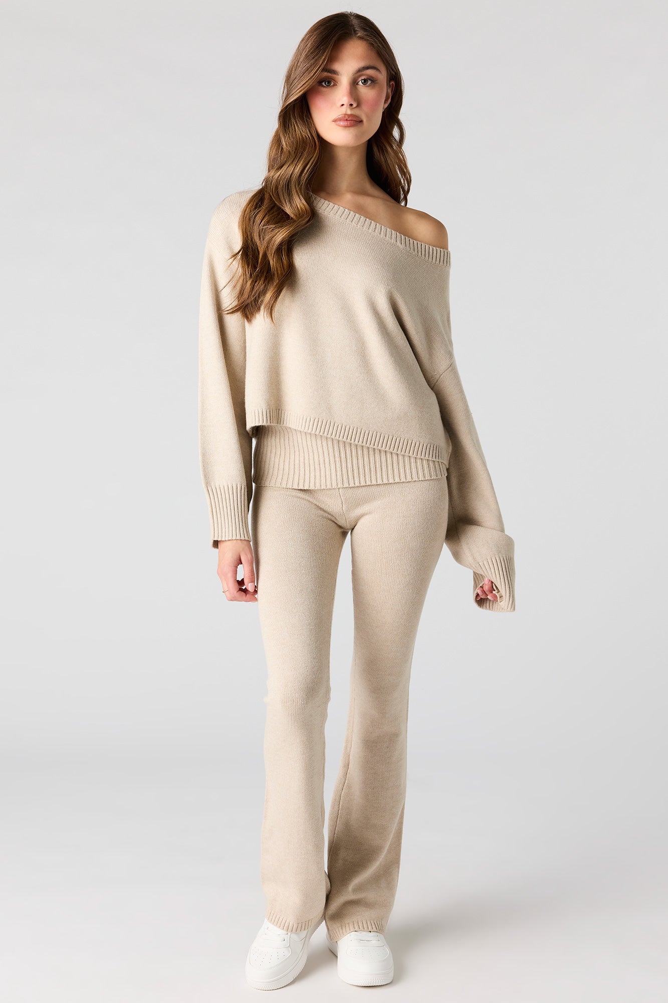 Off Shoulder Boxy Sweater
