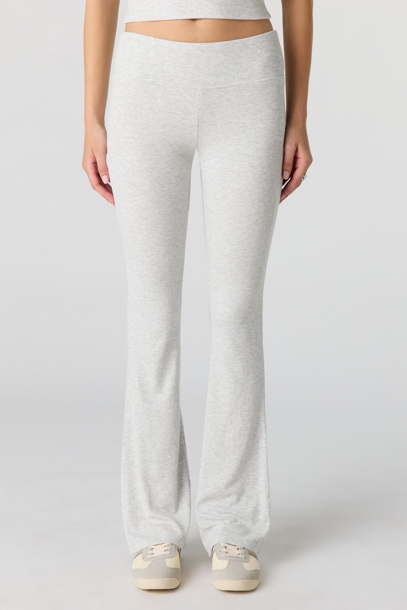 Soft Ribbed Flare Pant