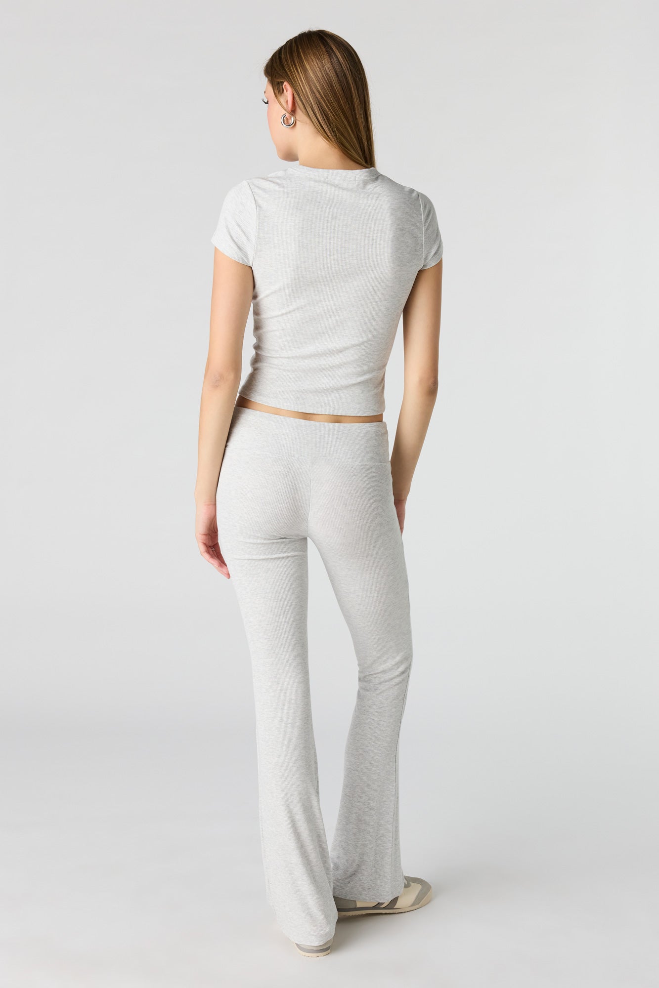 Soft Ribbed Flare Pant