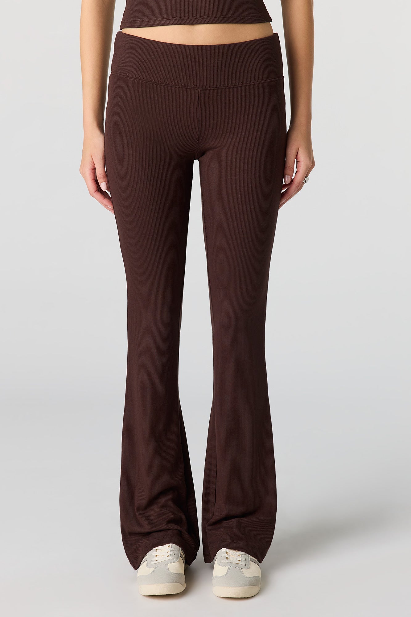 Soft Ribbed Flare Pant