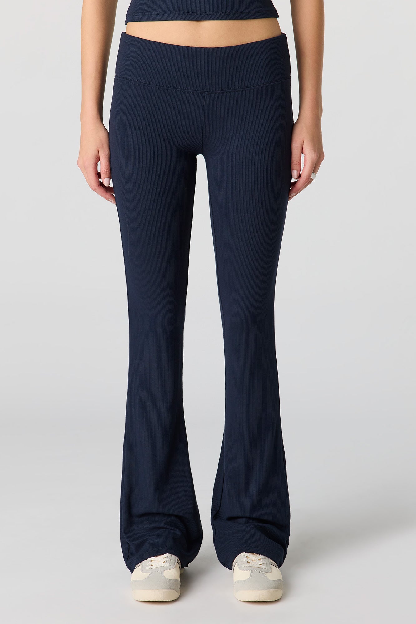Soft Ribbed Flare Pant