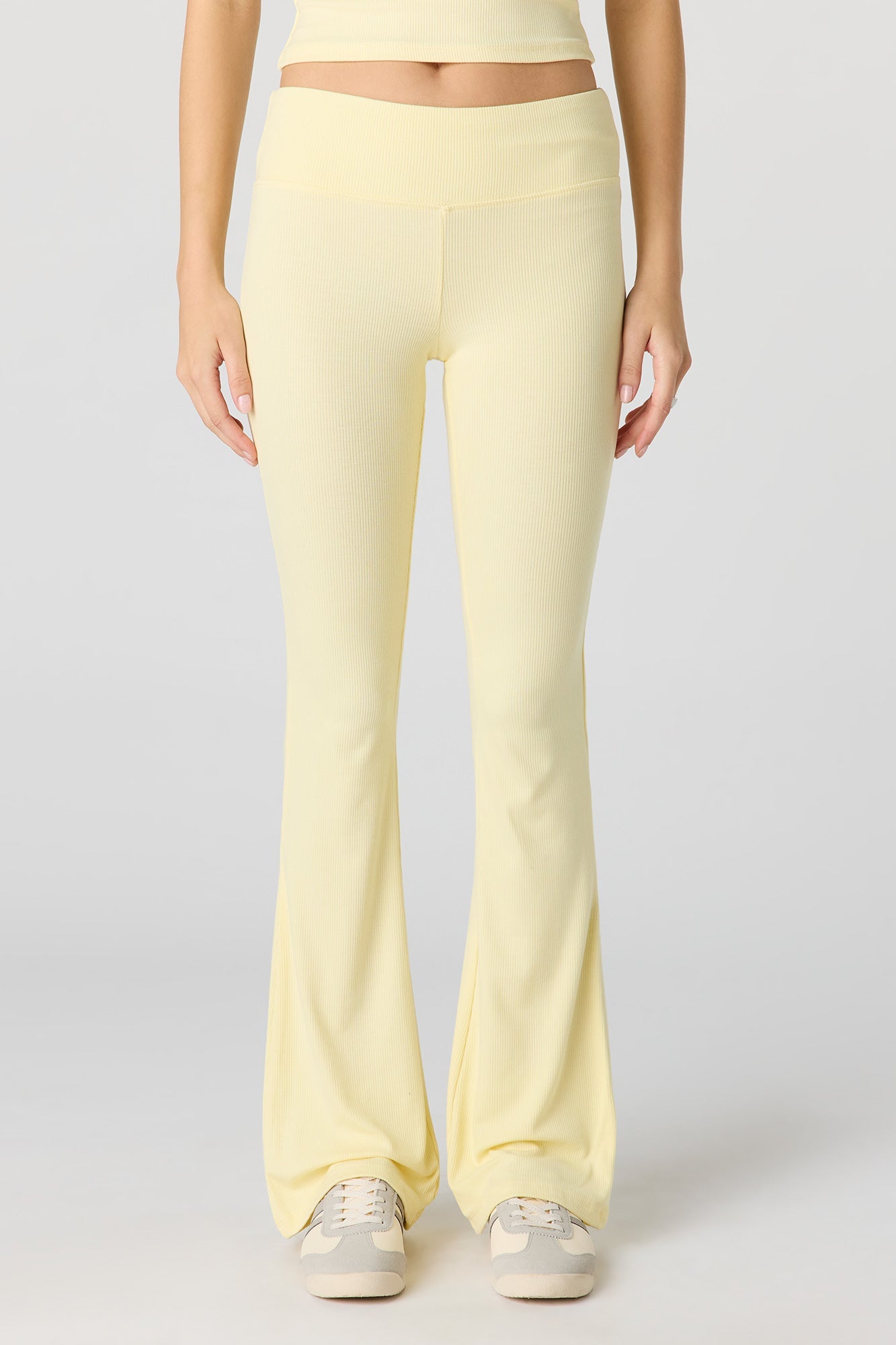 Soft Ribbed Flare Pant