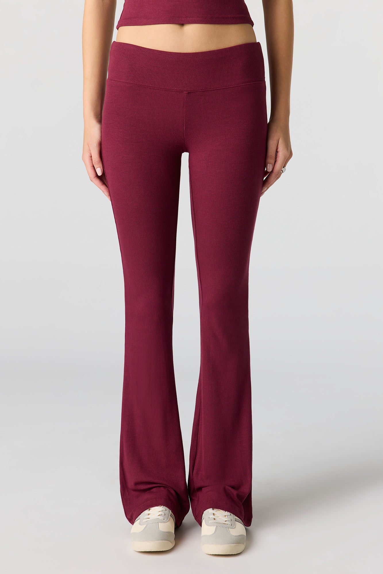 Soft Ribbed Flare Pant