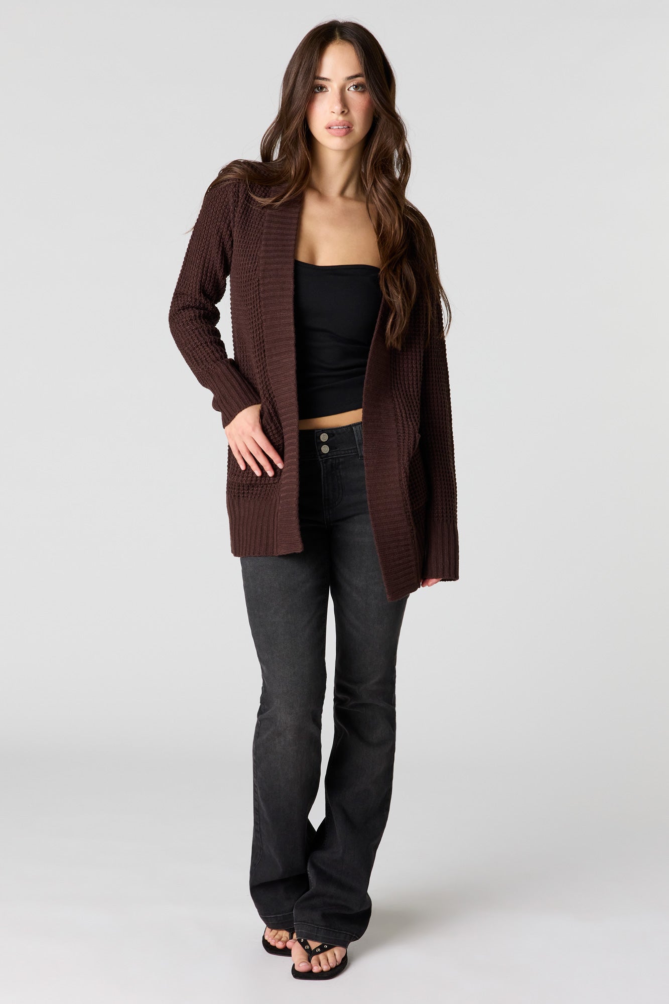 Waffle Knit Cardigan