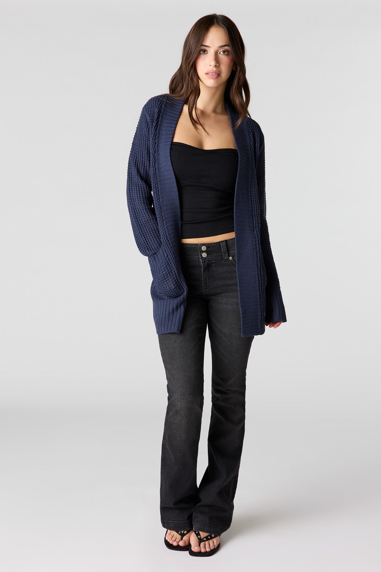 Waffle Knit Cardigan