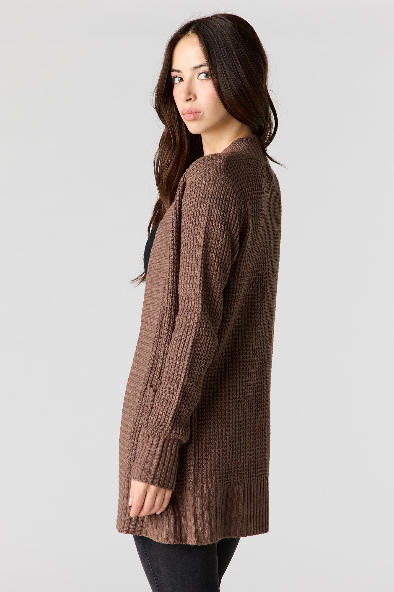 Waffle Knit Cardigan
