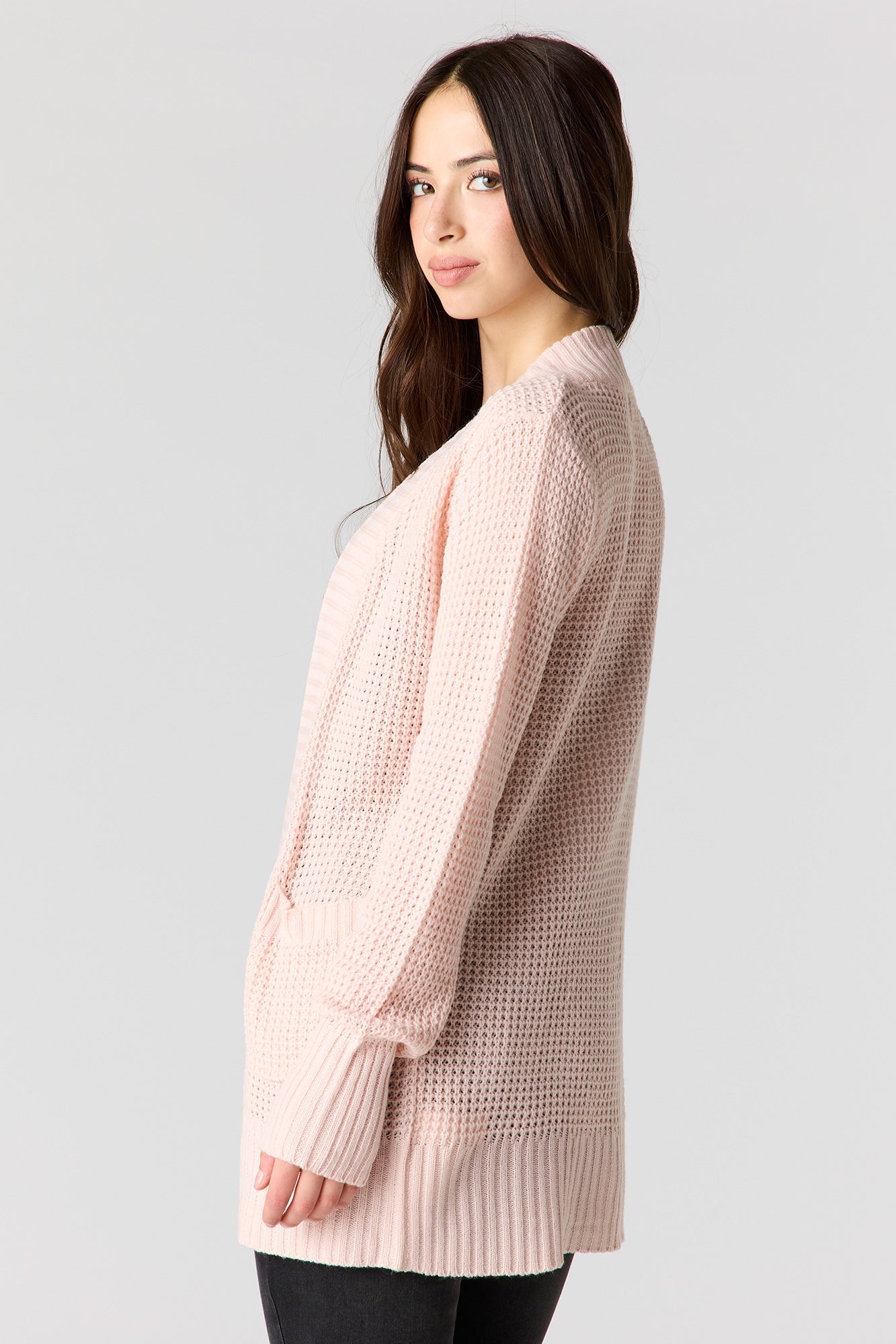 Waffle Knit Cardigan
