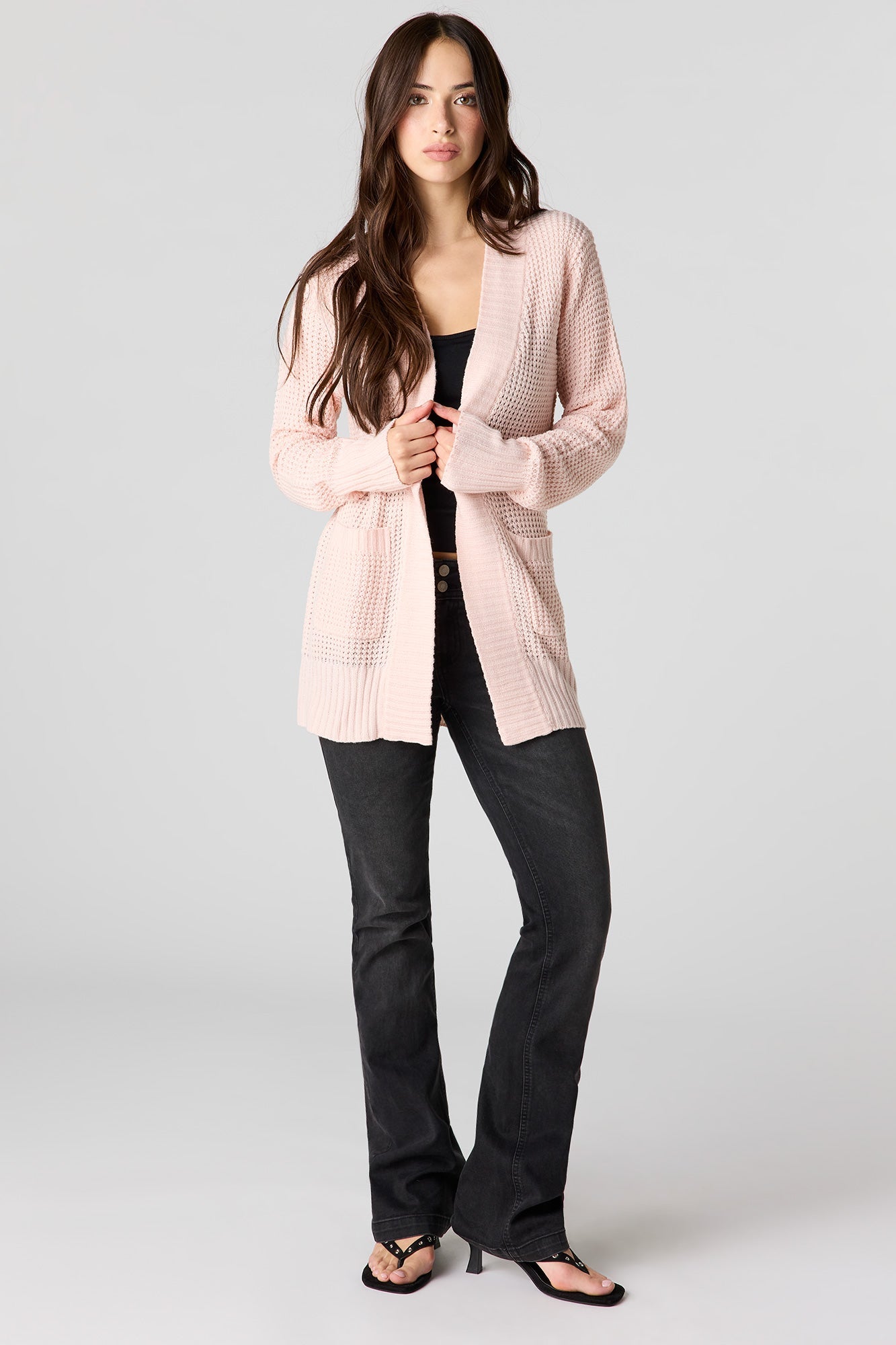 Waffle Knit Cardigan