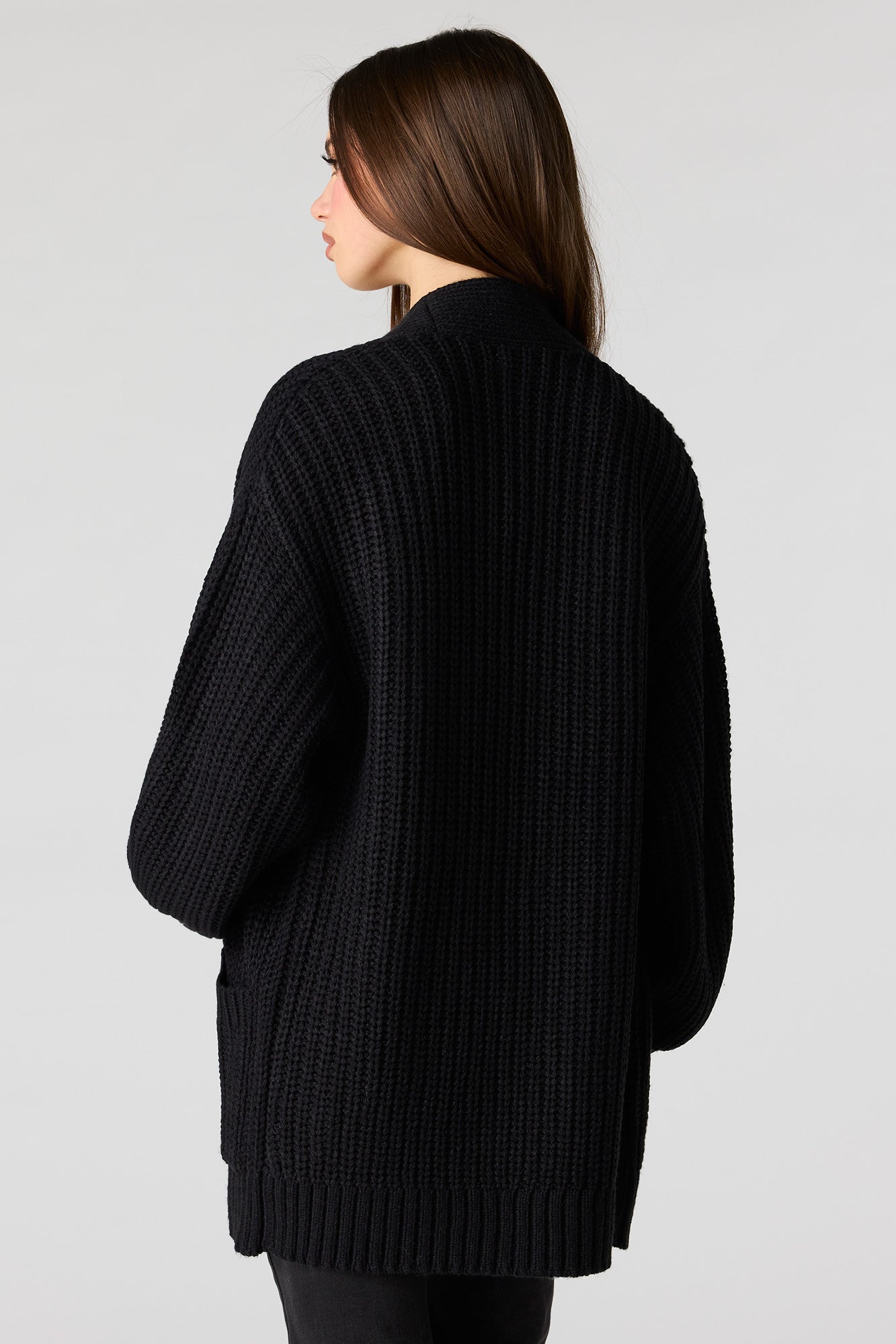 Open Front Long Cardigan