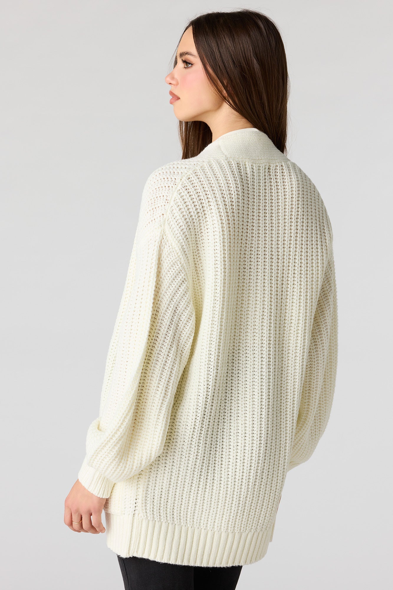 Open Front Long Cardigan
