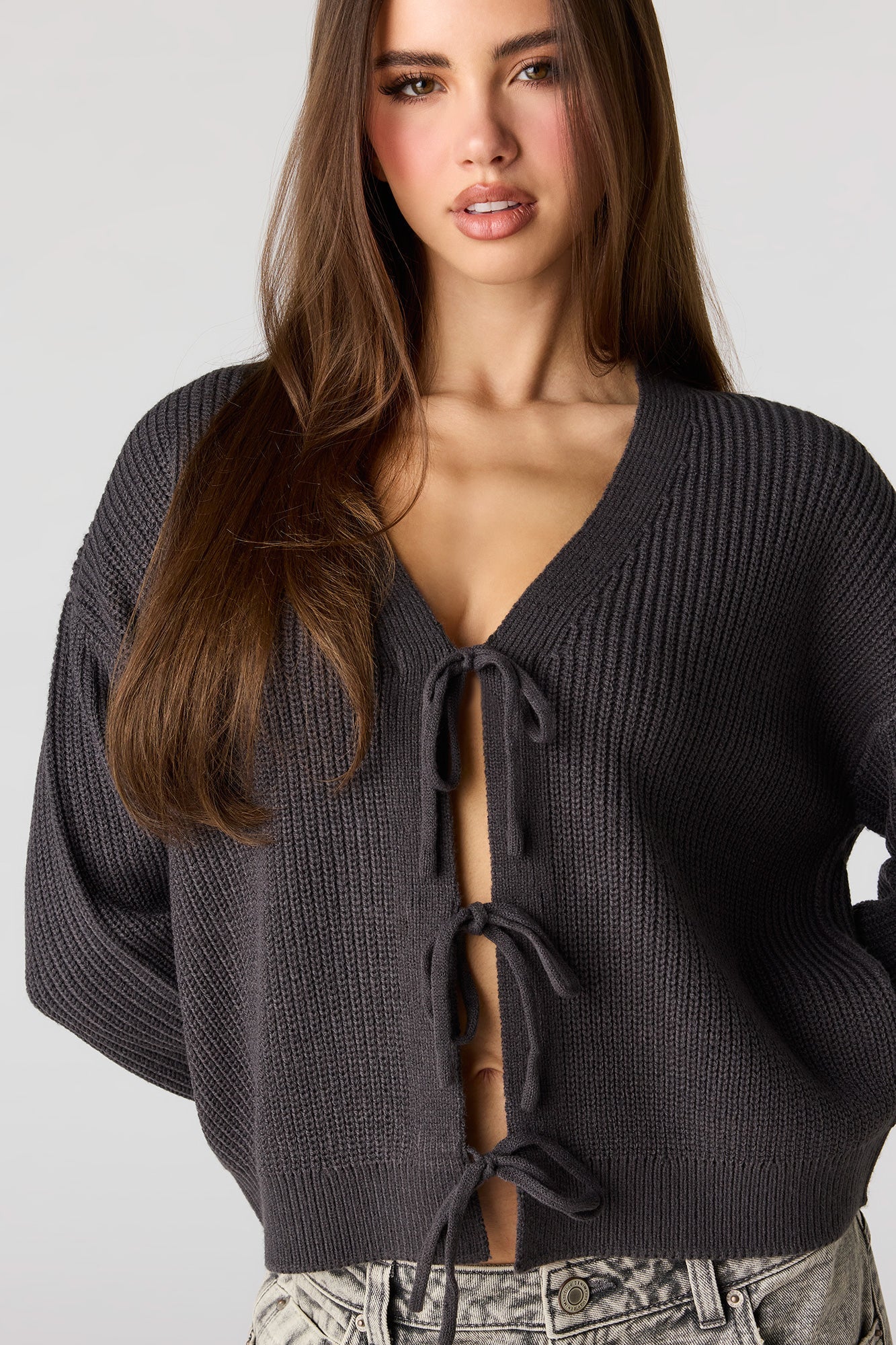 Tie Front Bow Cardigan