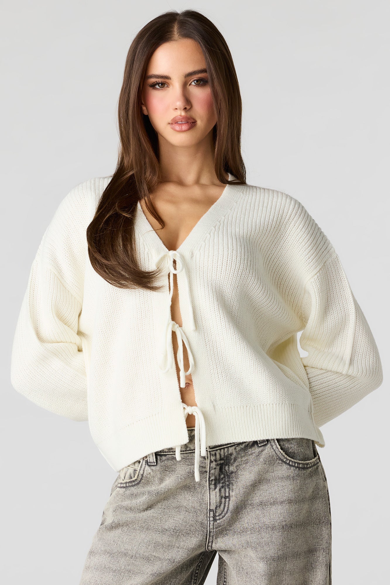 Tie Front Bow Cardigan