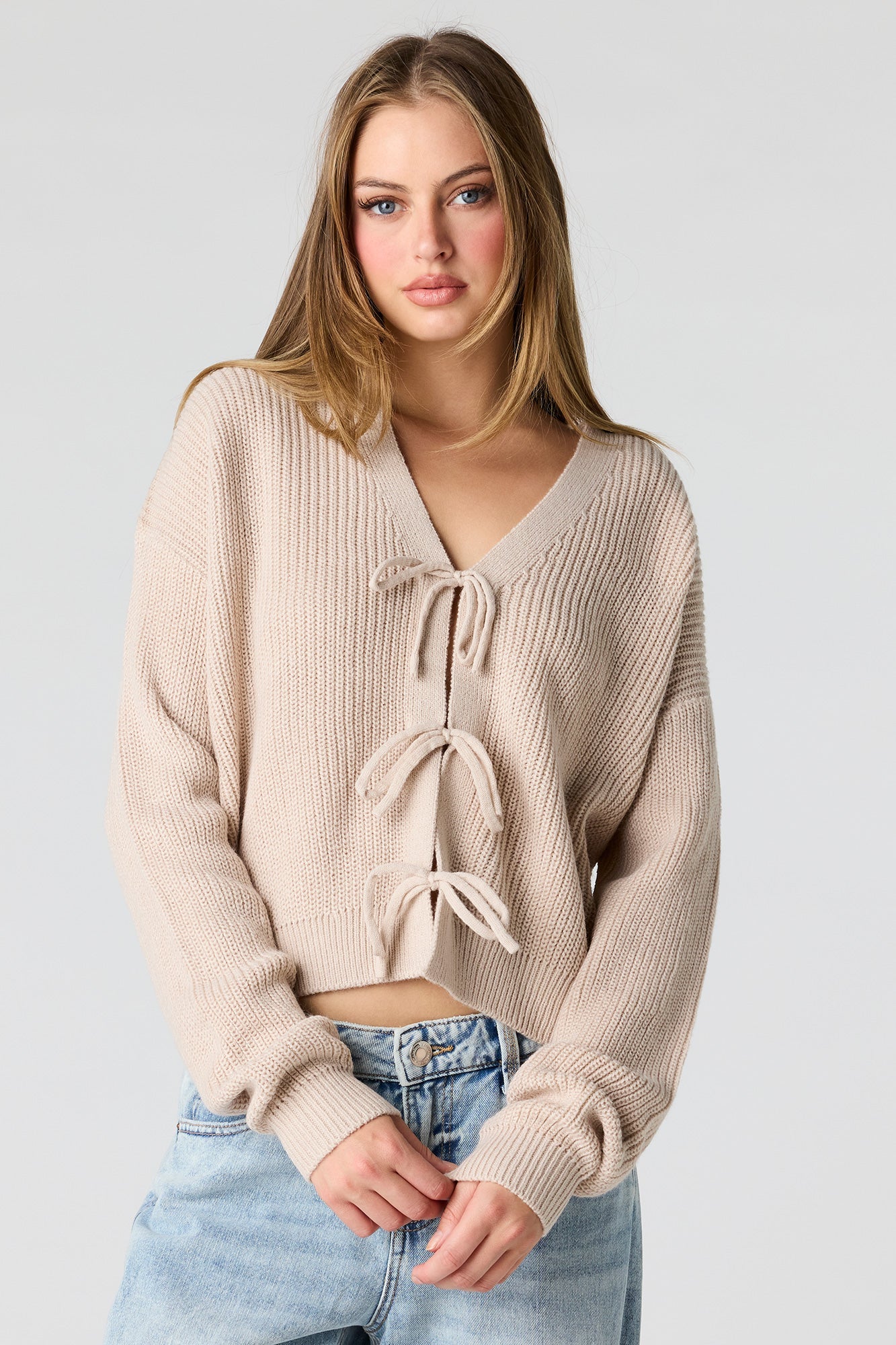 Tie Front Bow Cardigan