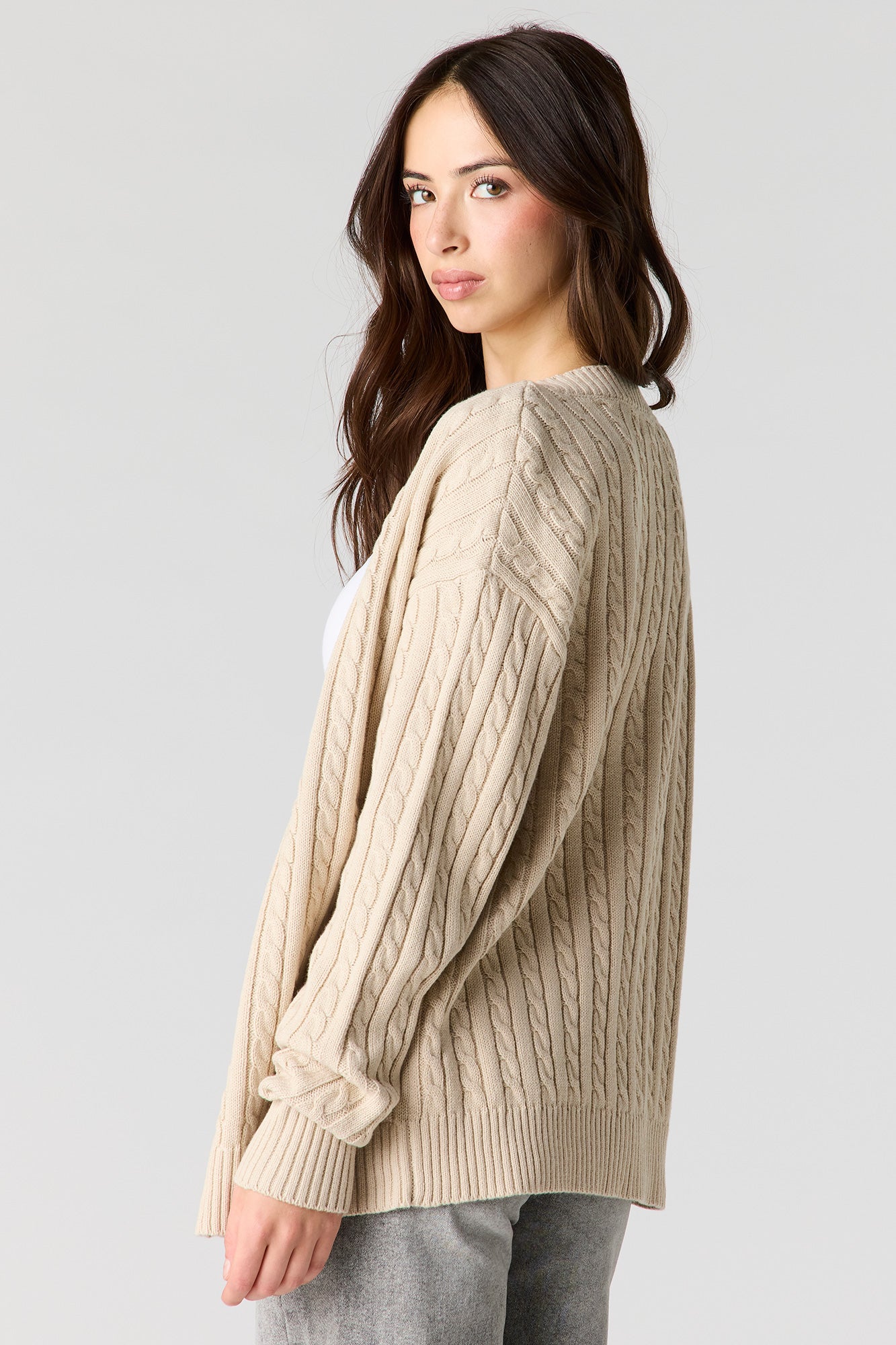 Cable Knit Oversized Cardigan
