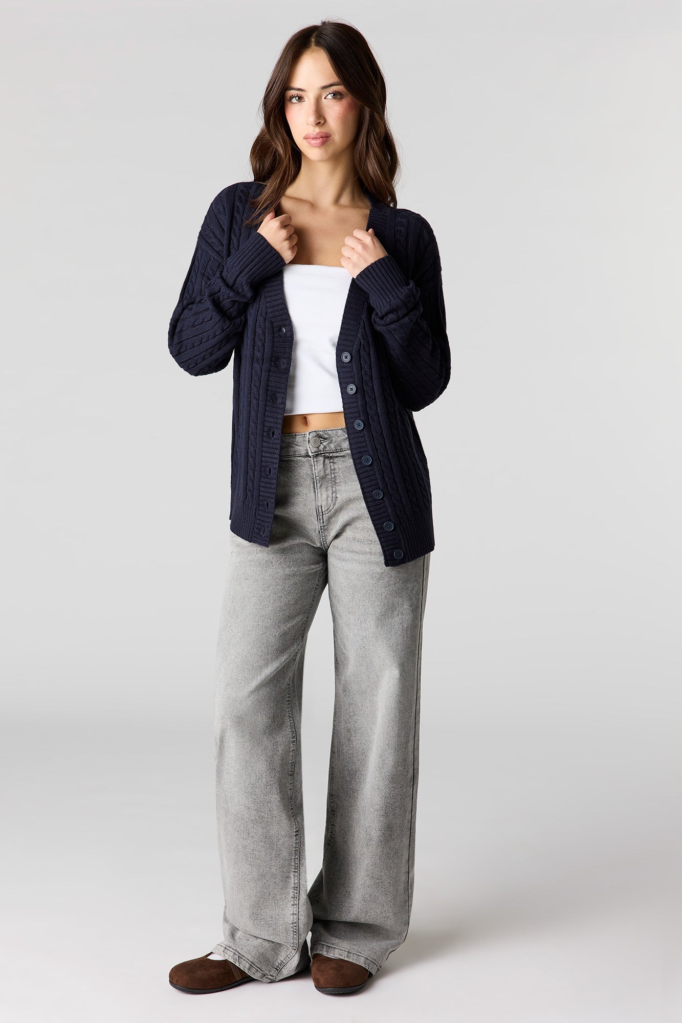 Cable Knit Oversized Cardigan