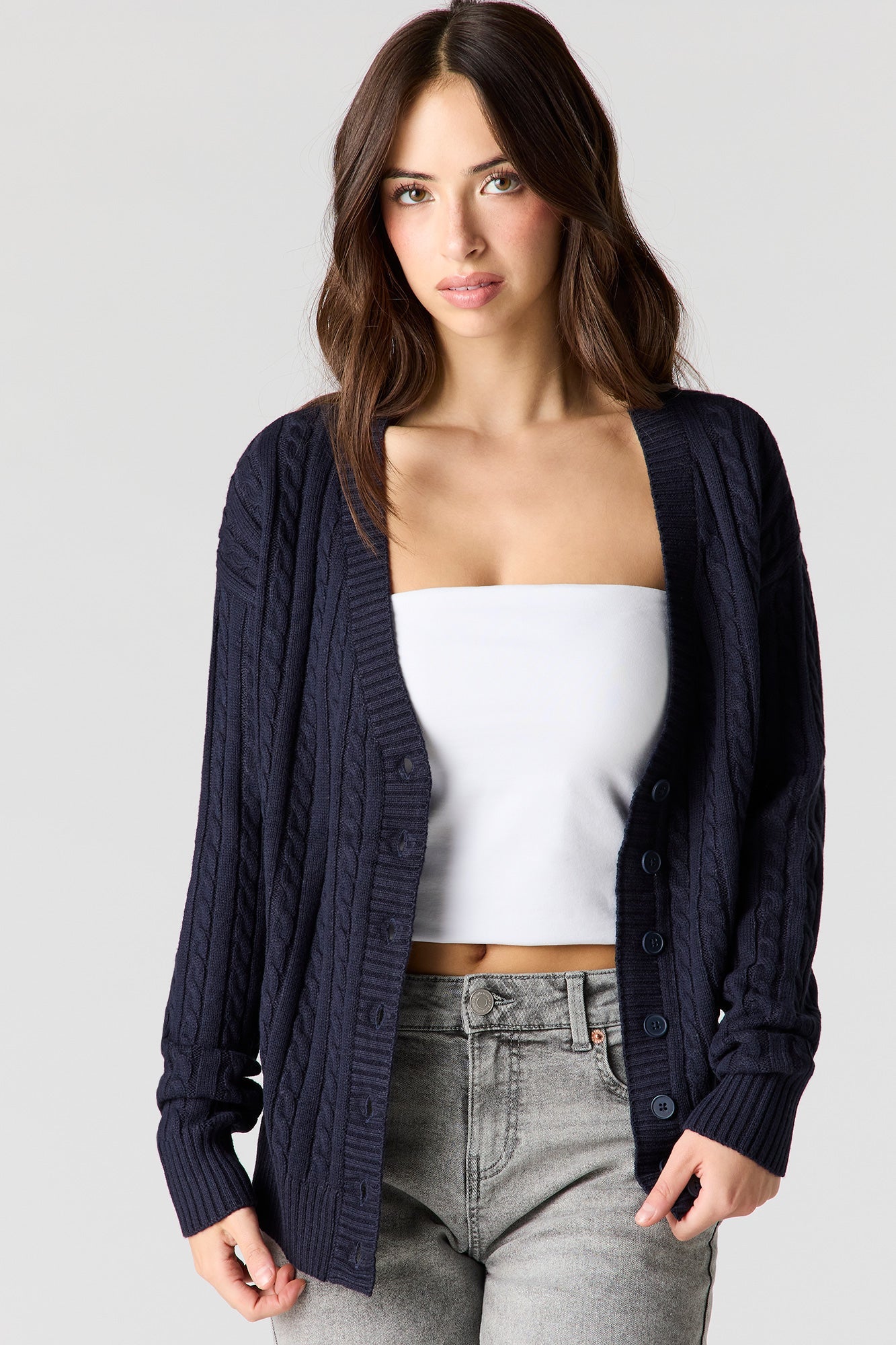 Cable Knit Oversized Cardigan