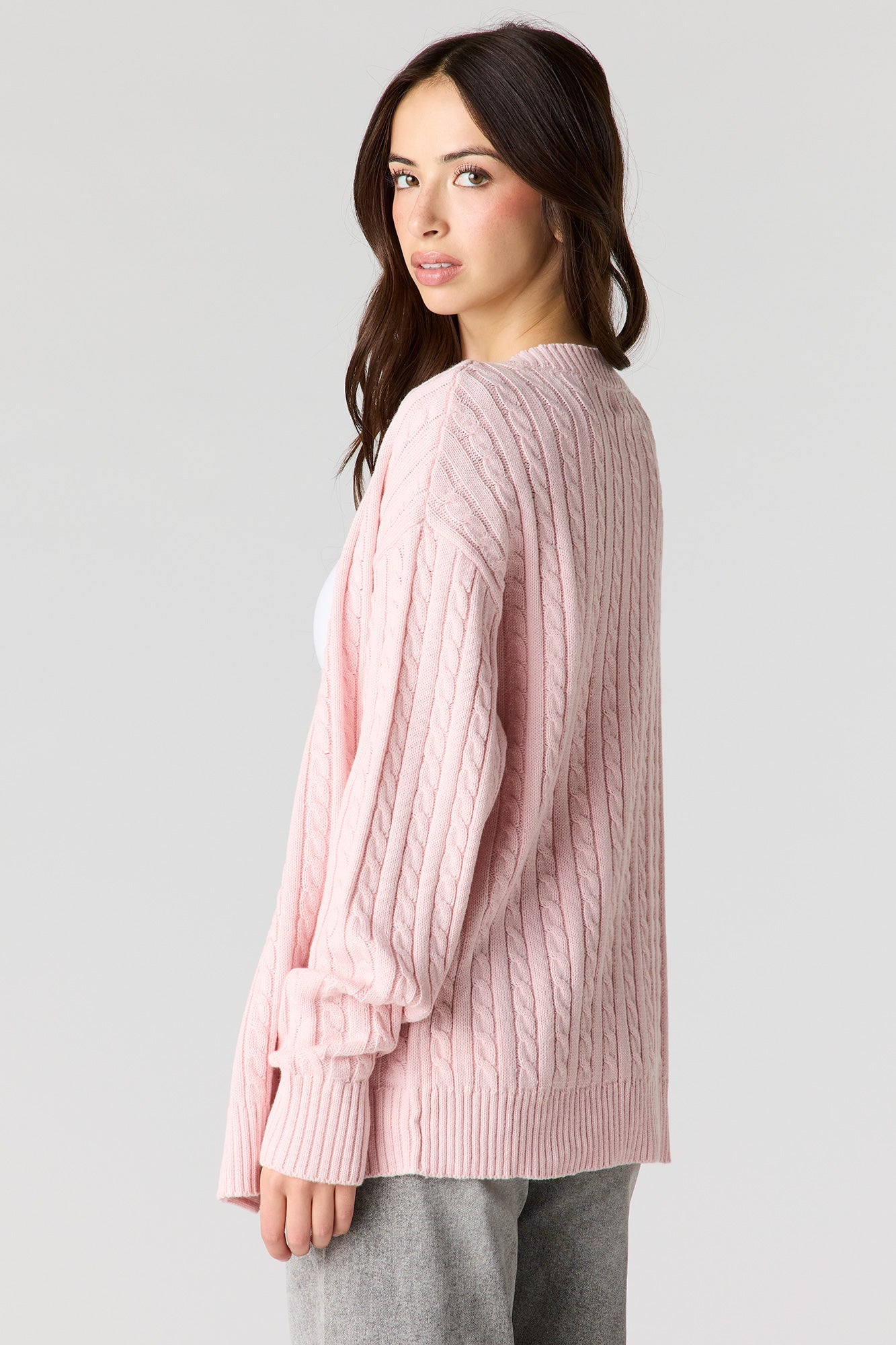 Cable Knit Oversized Cardigan