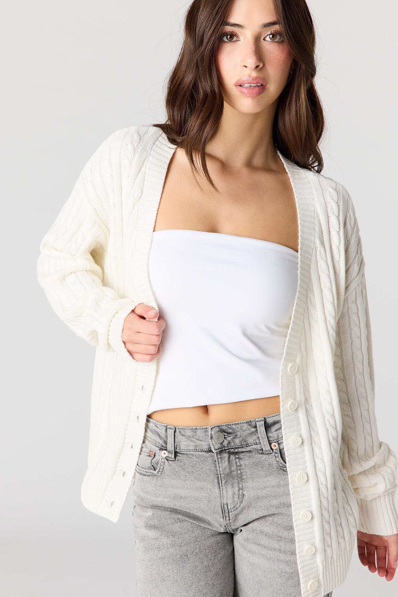Cable Knit Oversized Cardigan