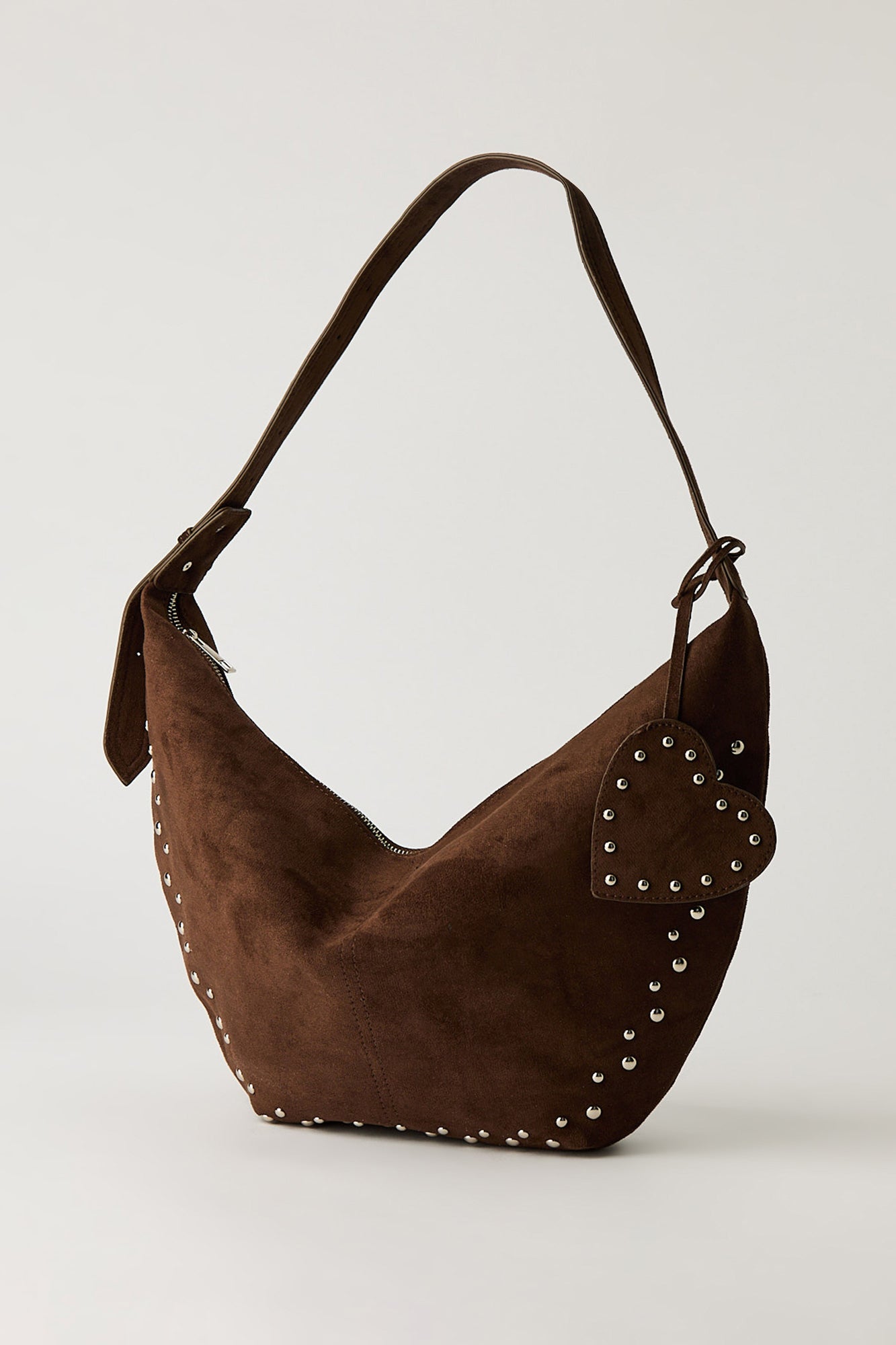 Faux Suede Studded Purse