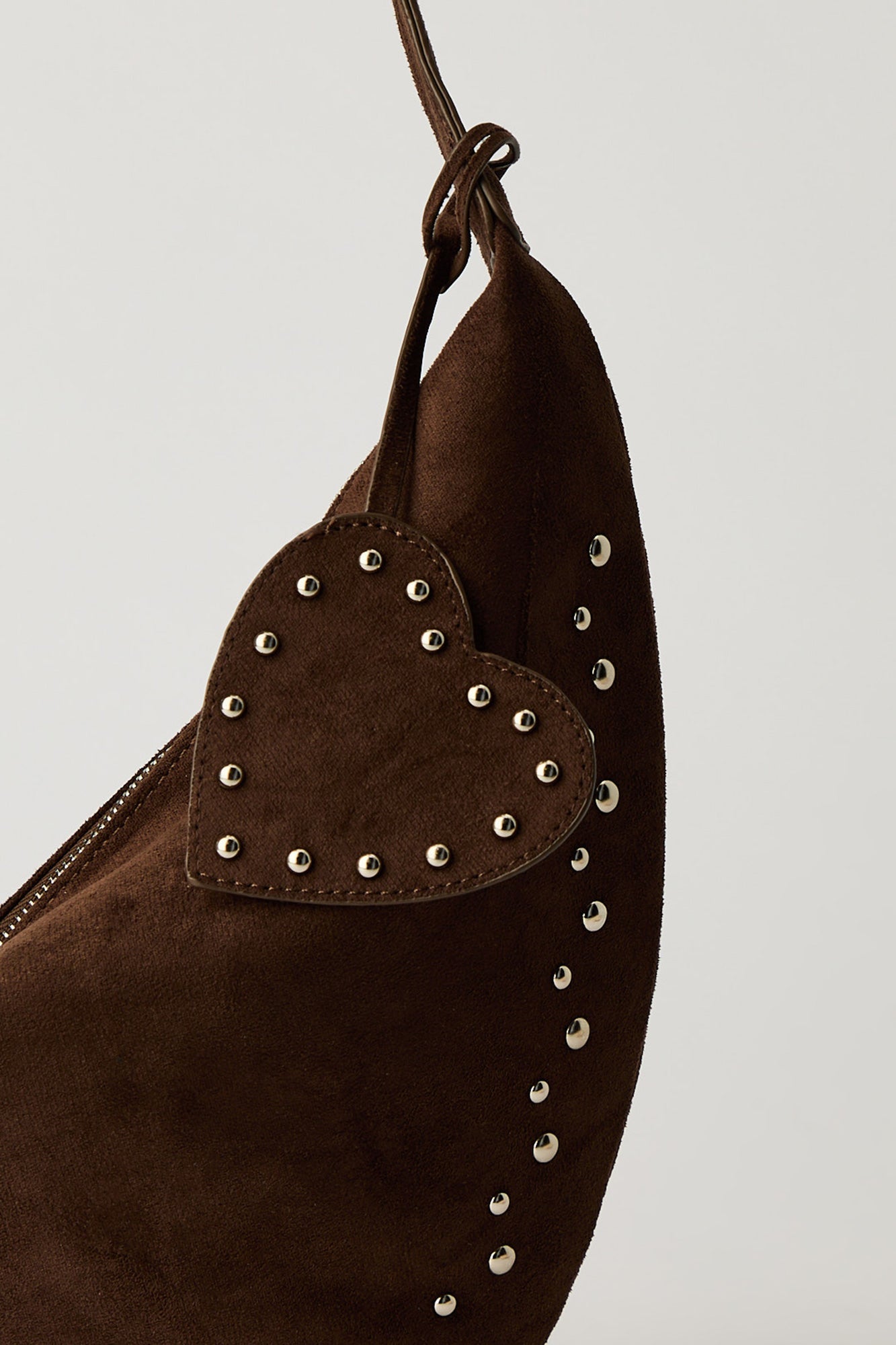 Faux Suede Studded Purse