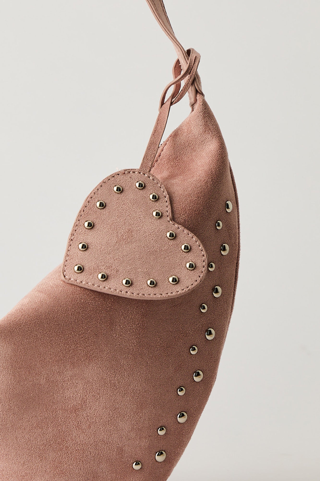Faux Suede Studded Purse