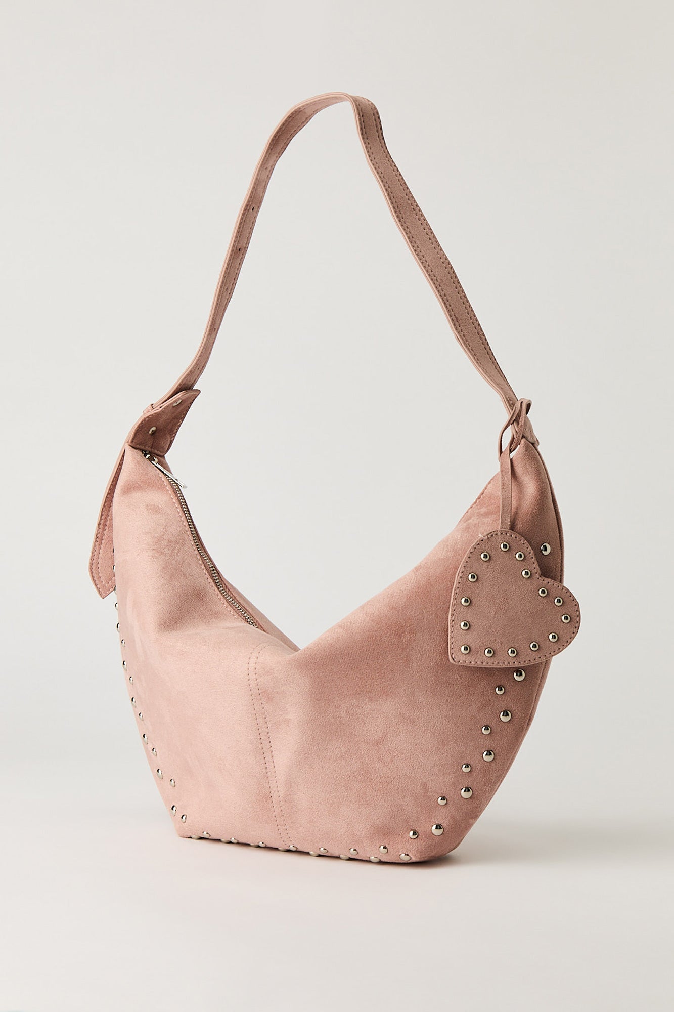Faux Suede Studded Purse