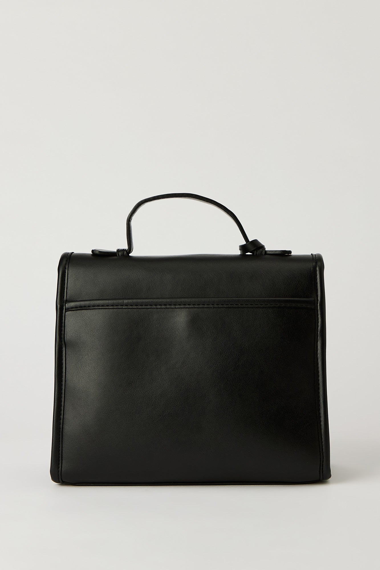 Faux Leather Saddle Bag with Keychain