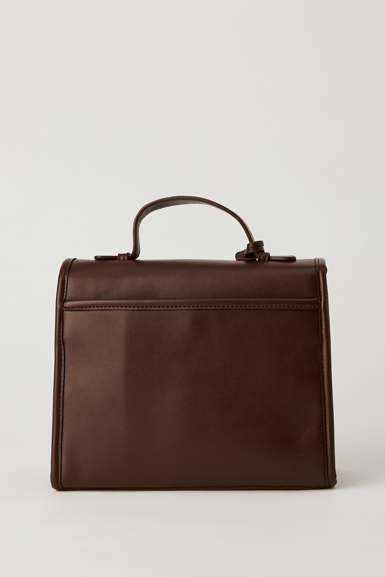 Faux Leather Saddle Bag with Keychain