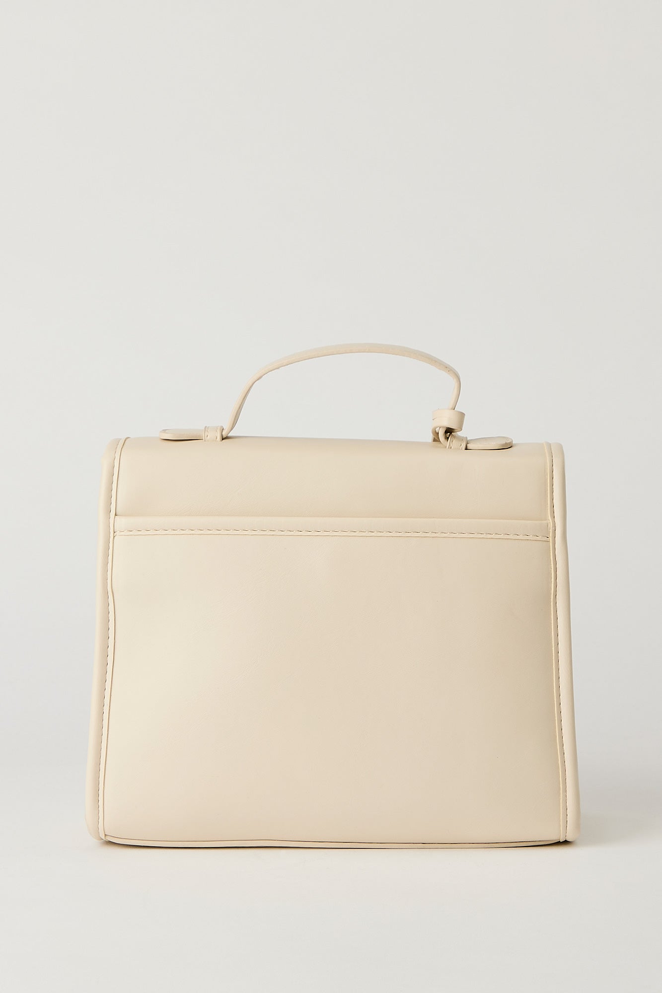 Faux Leather Saddle Bag with Keychain