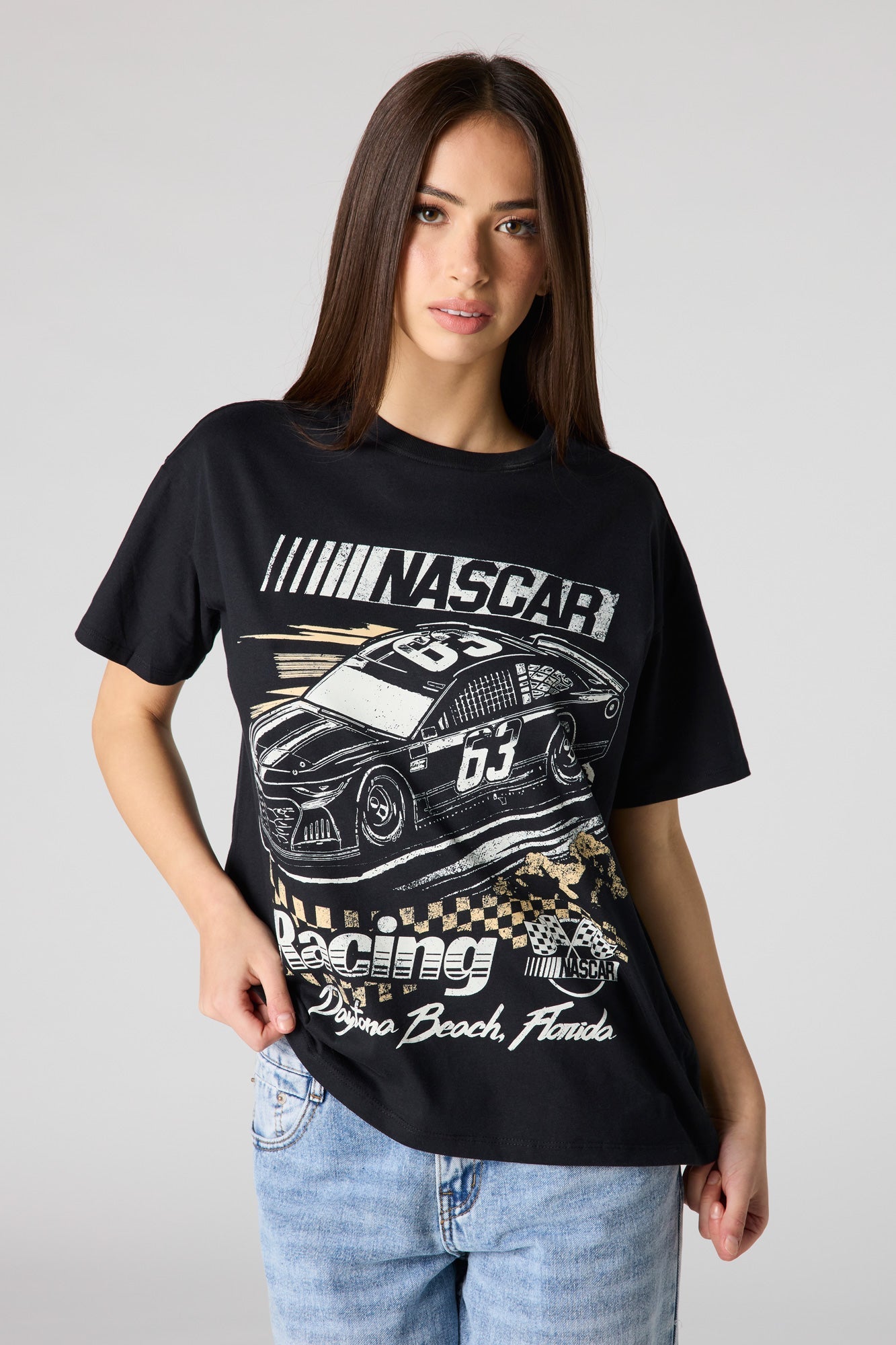 Luxe Heavy Cotton Nascar Graphic Boyfriend T-Shirt