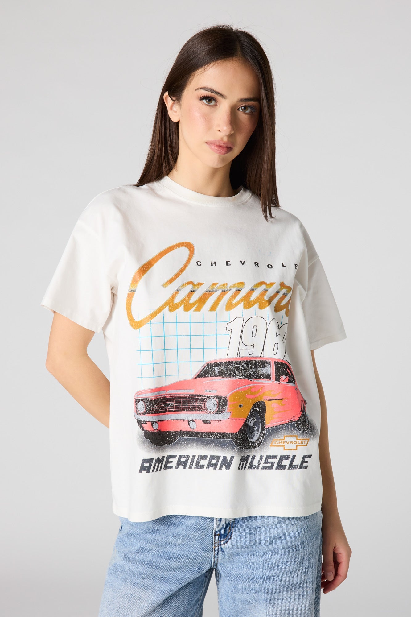 Luxe Heavy Cotton Chevrolet Graphic Boyfriend T-Shirt