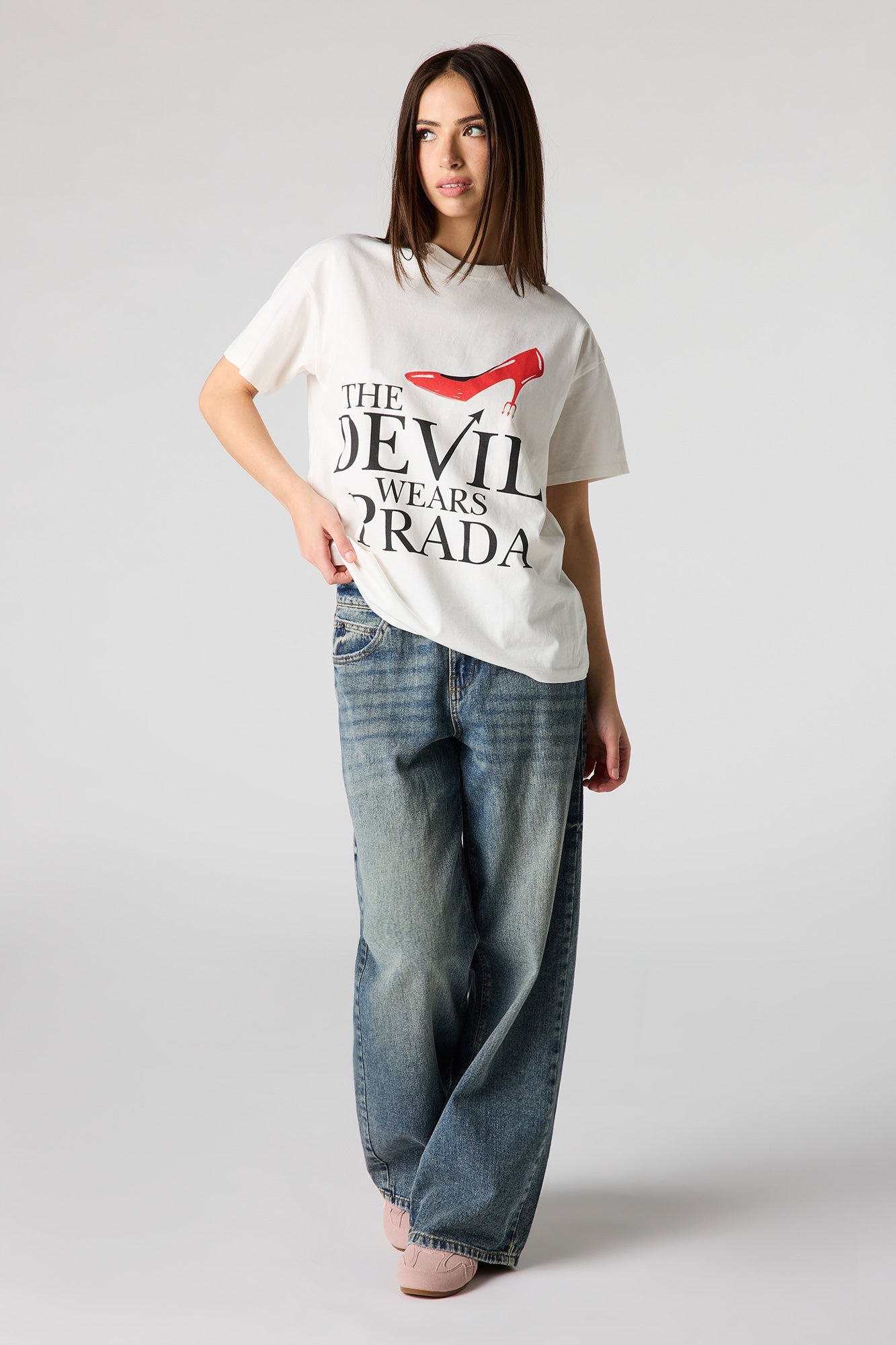Luxe Heavy Cotton Devil Wears Prada Graphic Boyfriend T-Shirt